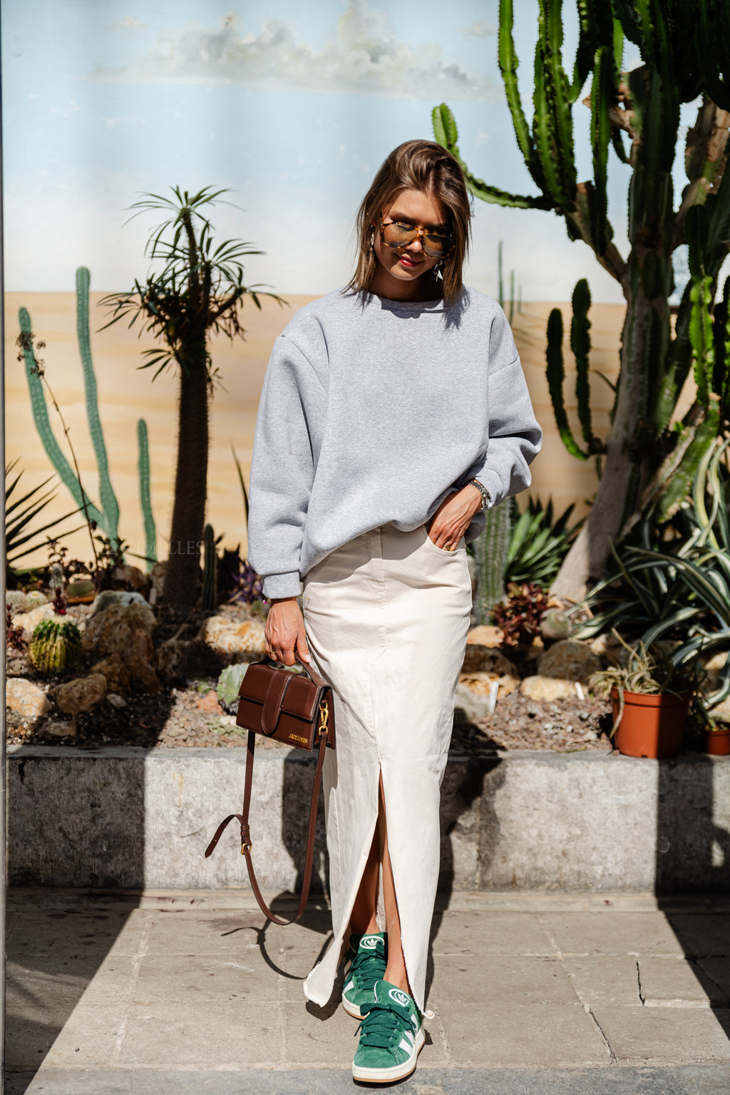 Leah denim skirt ecru