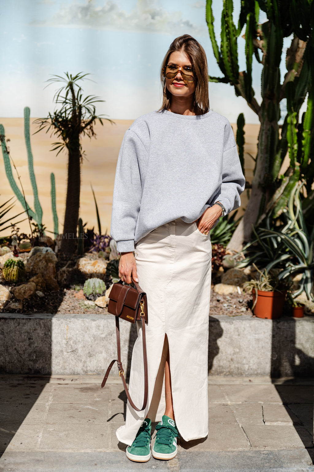 Leah denim skirt ecru