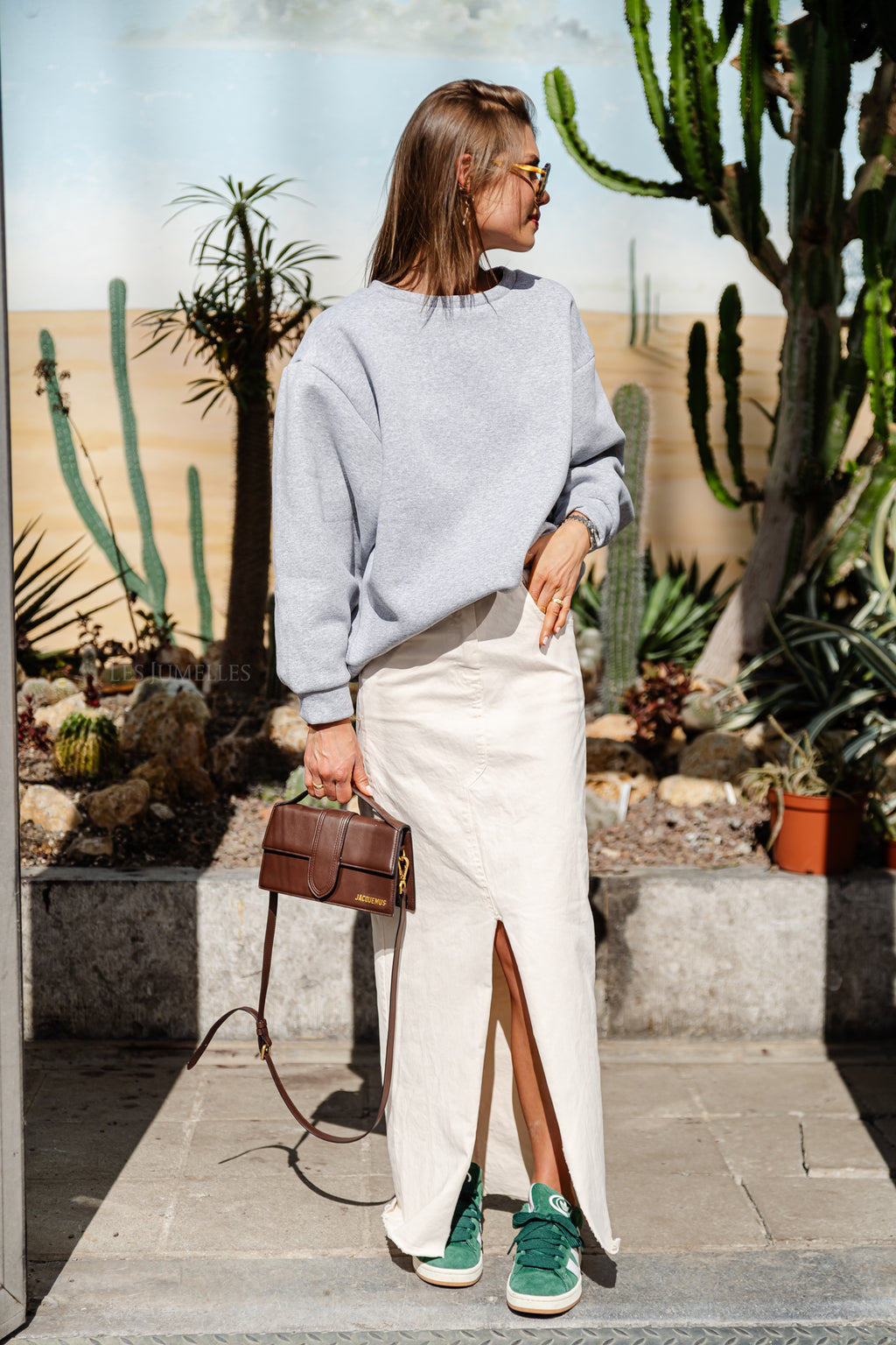 Leah denim skirt ecru