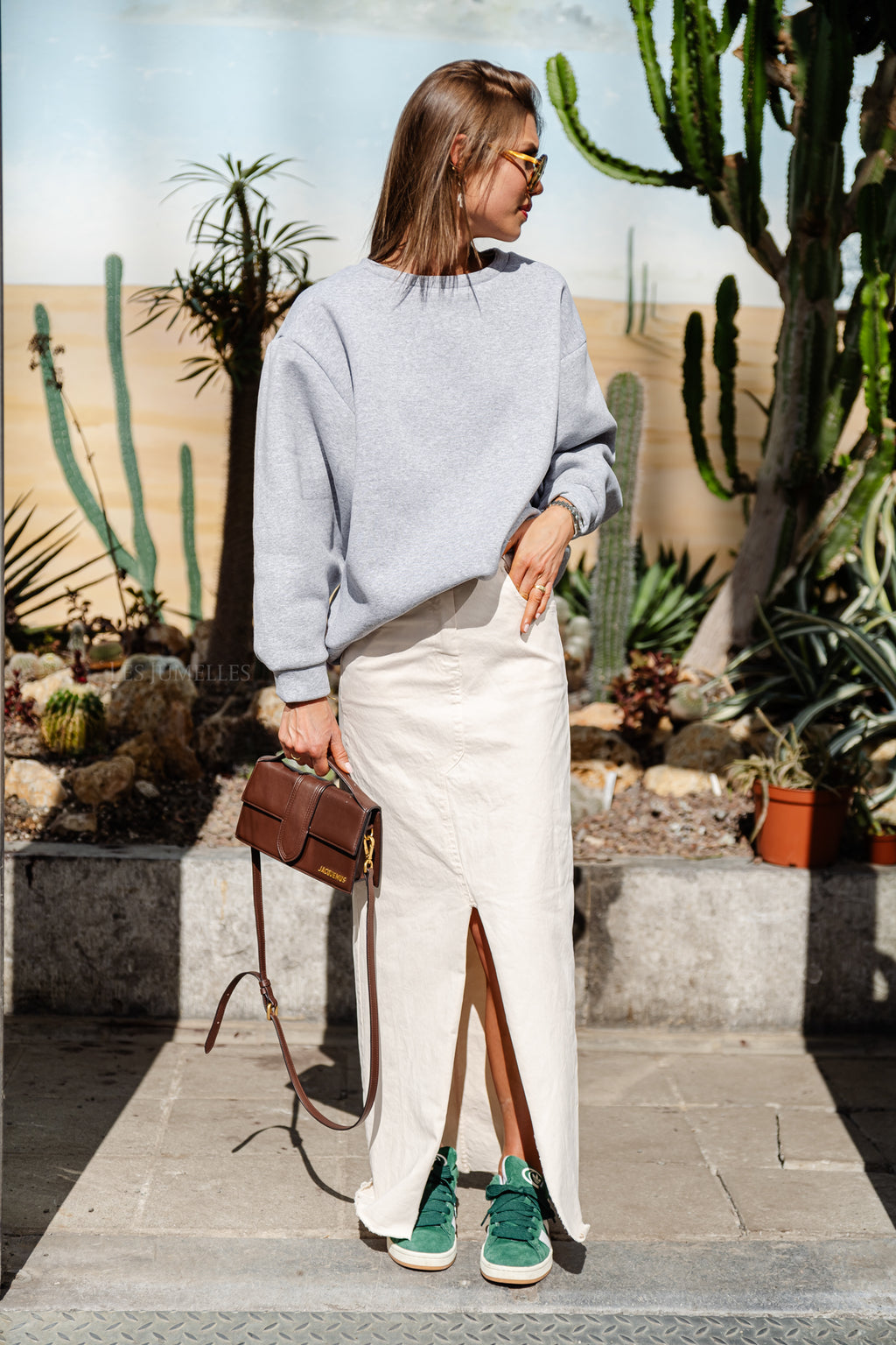 Leah denim skirt ecru