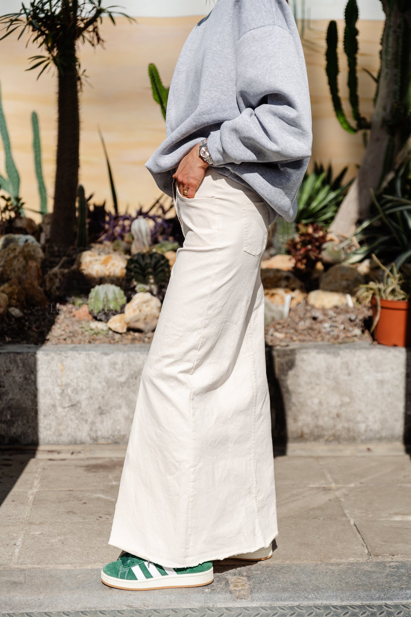 Leah denim skirt ecru