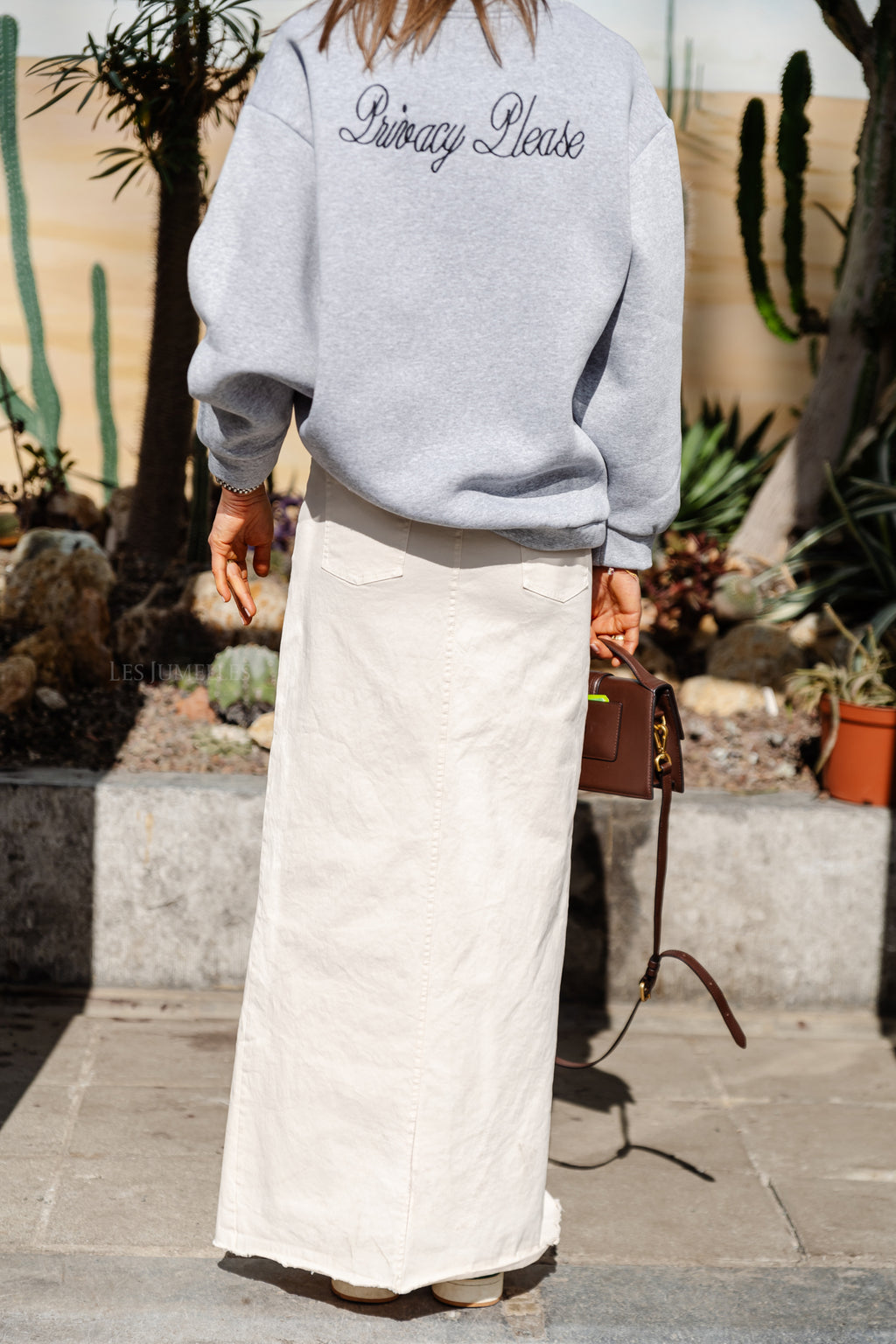Leah denim skirt ecru