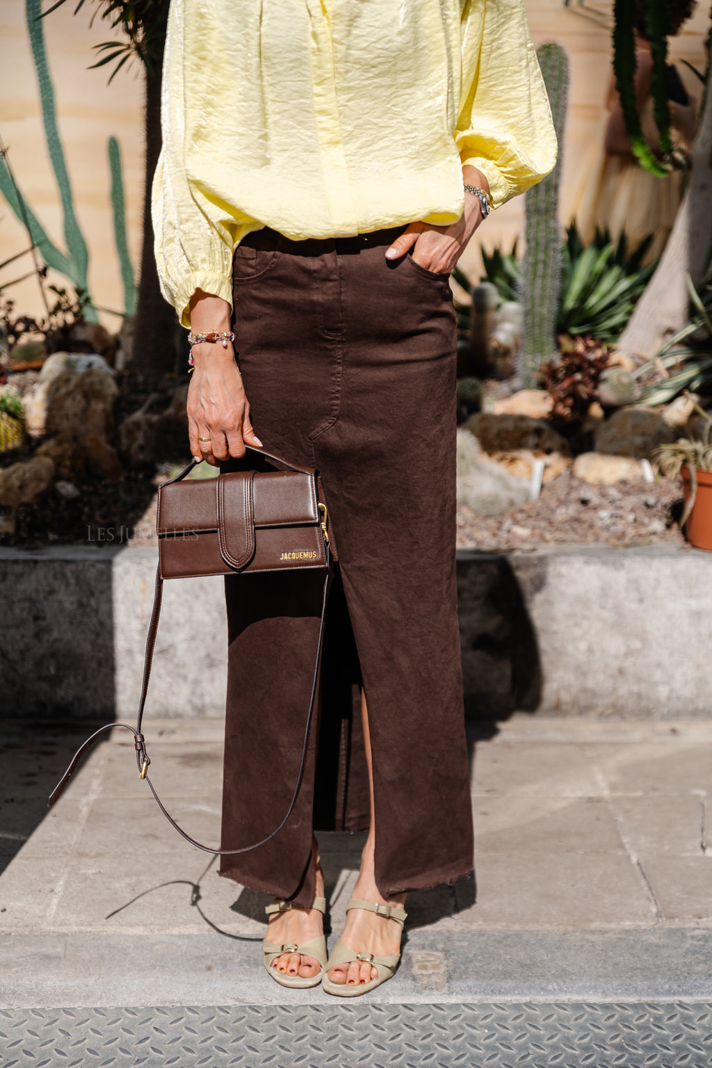 Leah denim skirt chocolate
