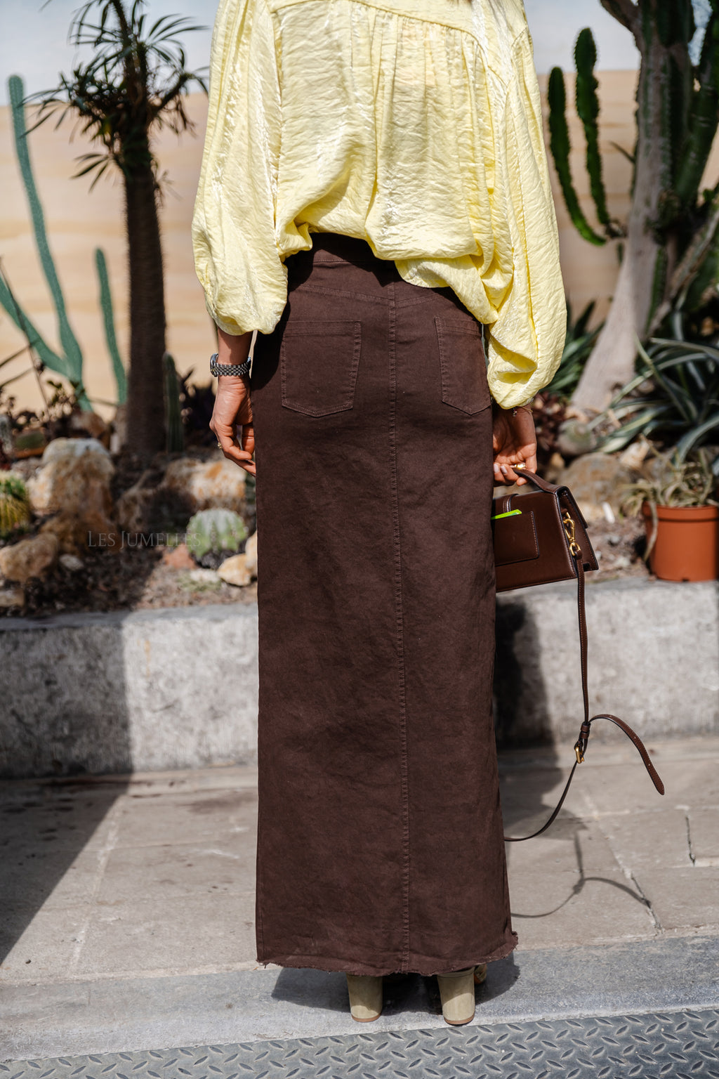 Leah denim skirt chocolate