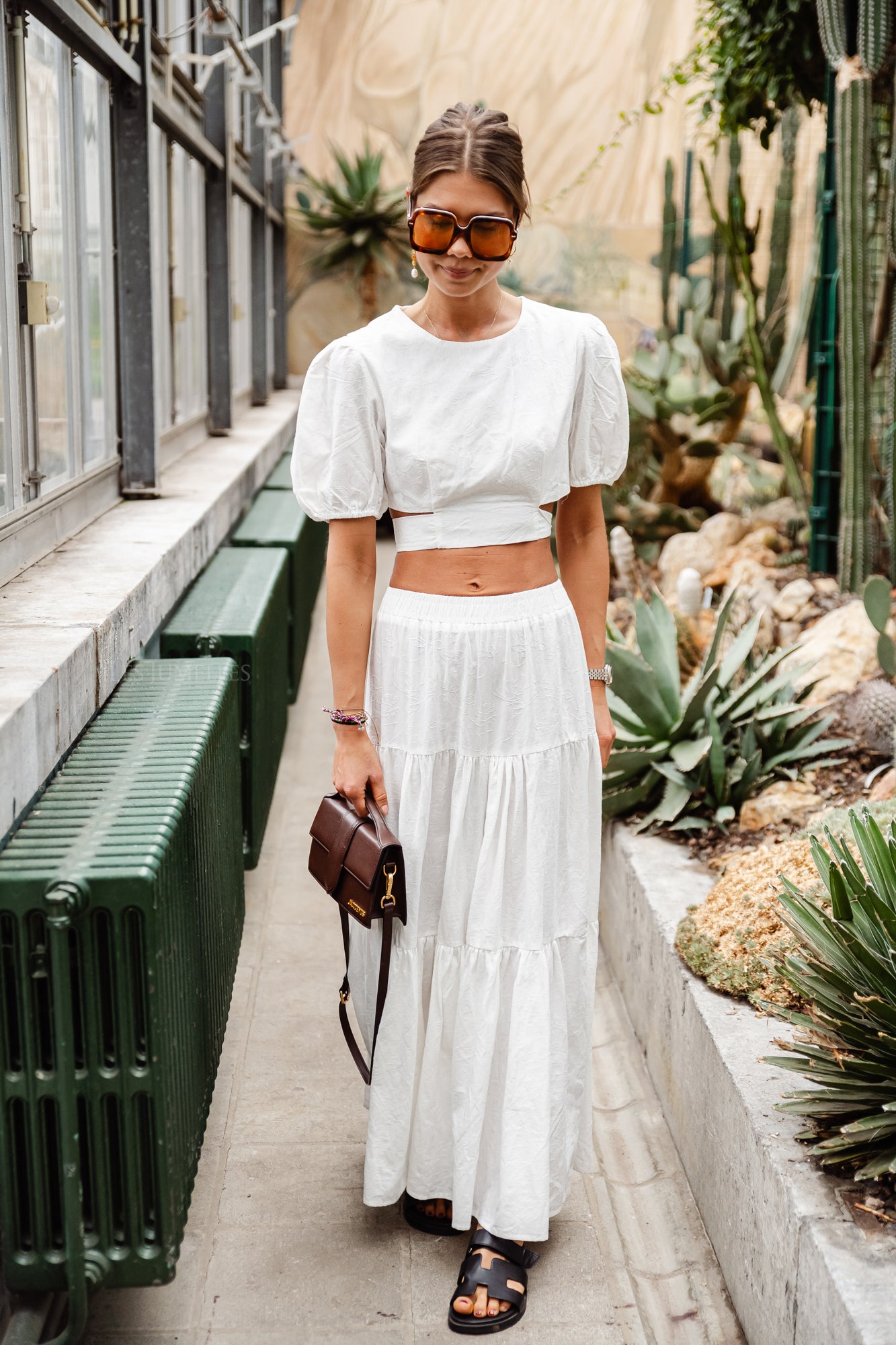 Audrey maxi skirt white