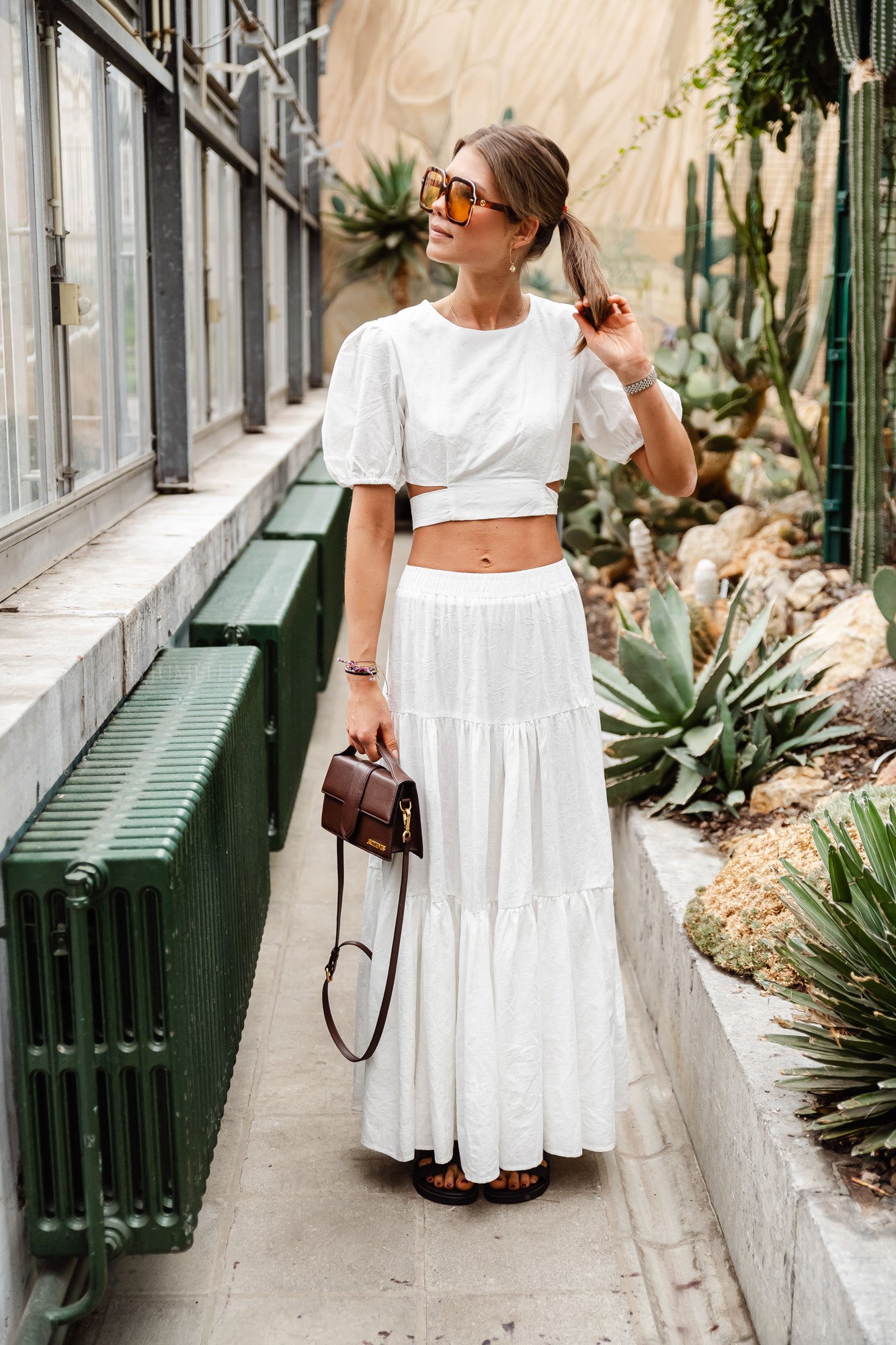 Audrey maxi skirt white
