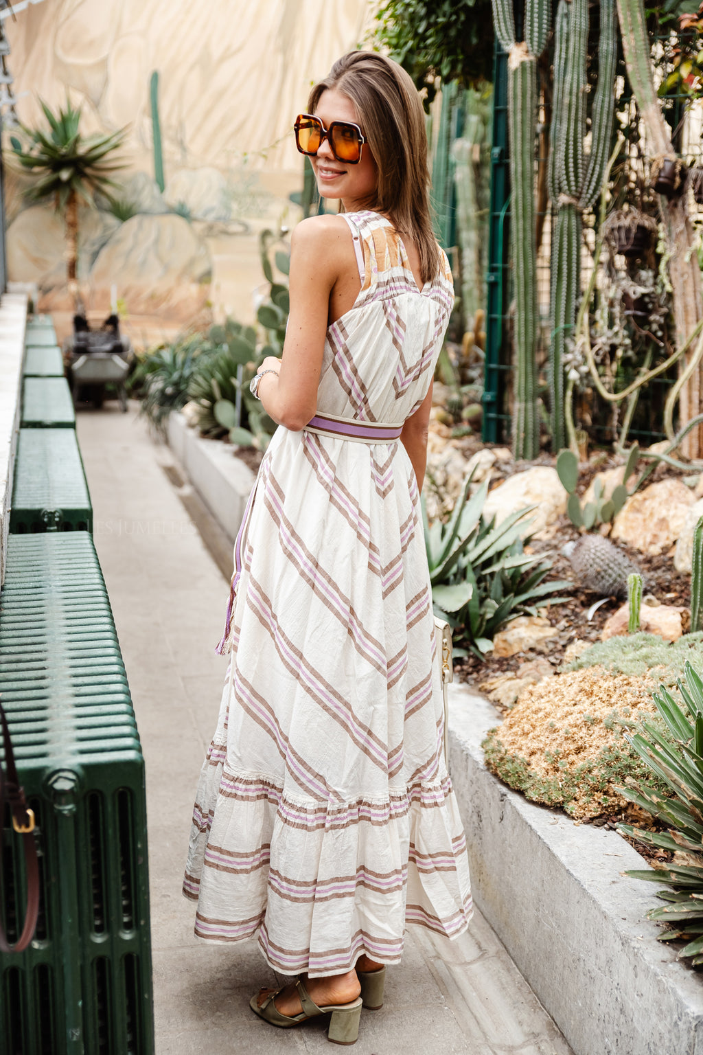 Nikol dress lilac stripes