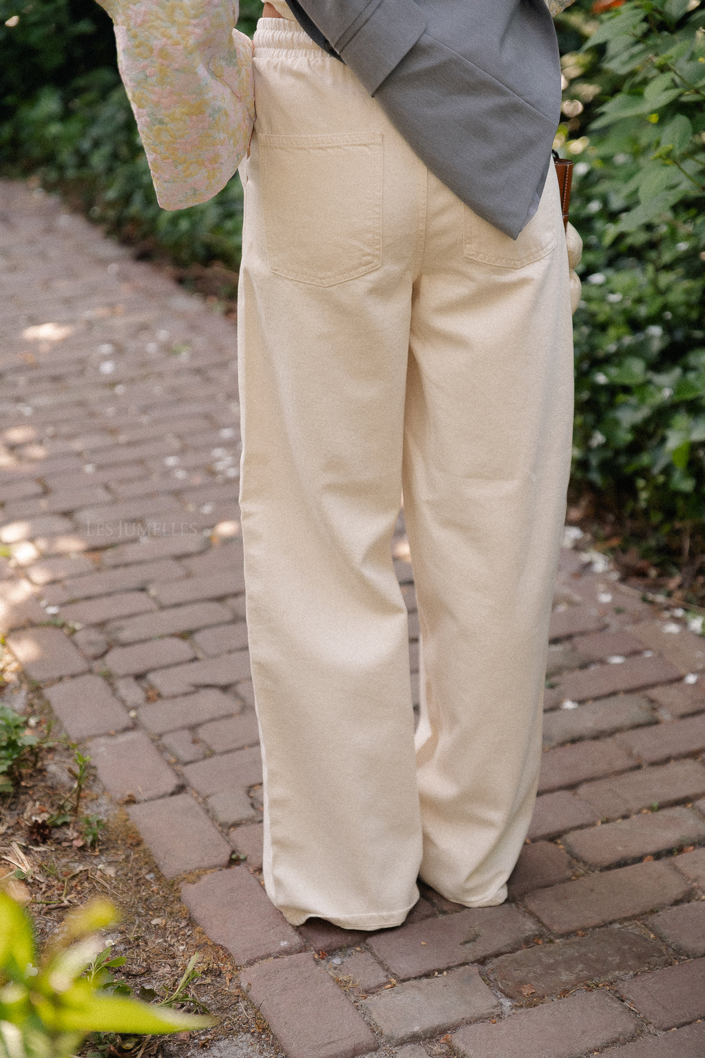SLFTenni HW relaxte denim broek ecru
