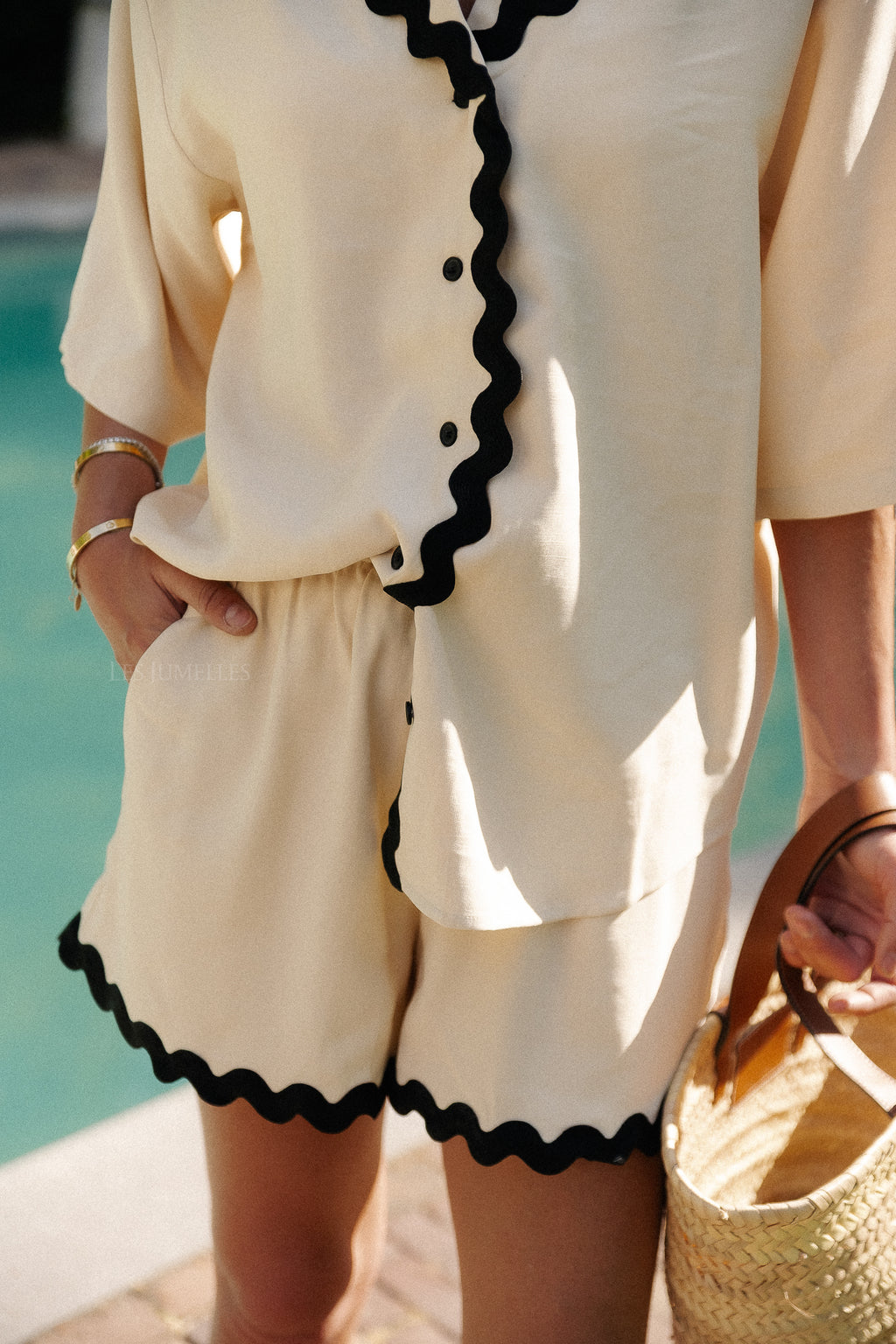 Short Juliana sable blanchi