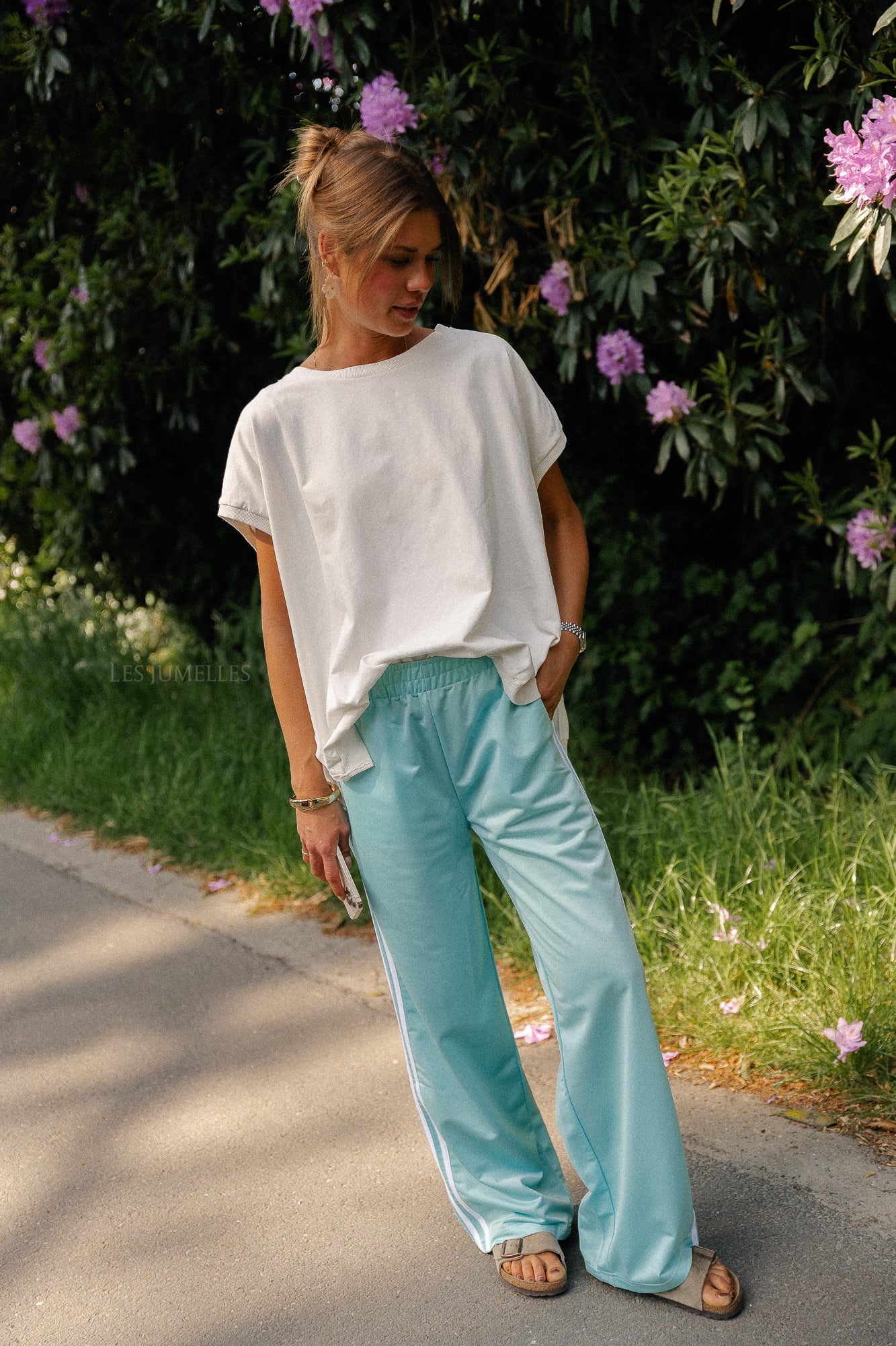 Pantalon de survêtement Isla turquoise