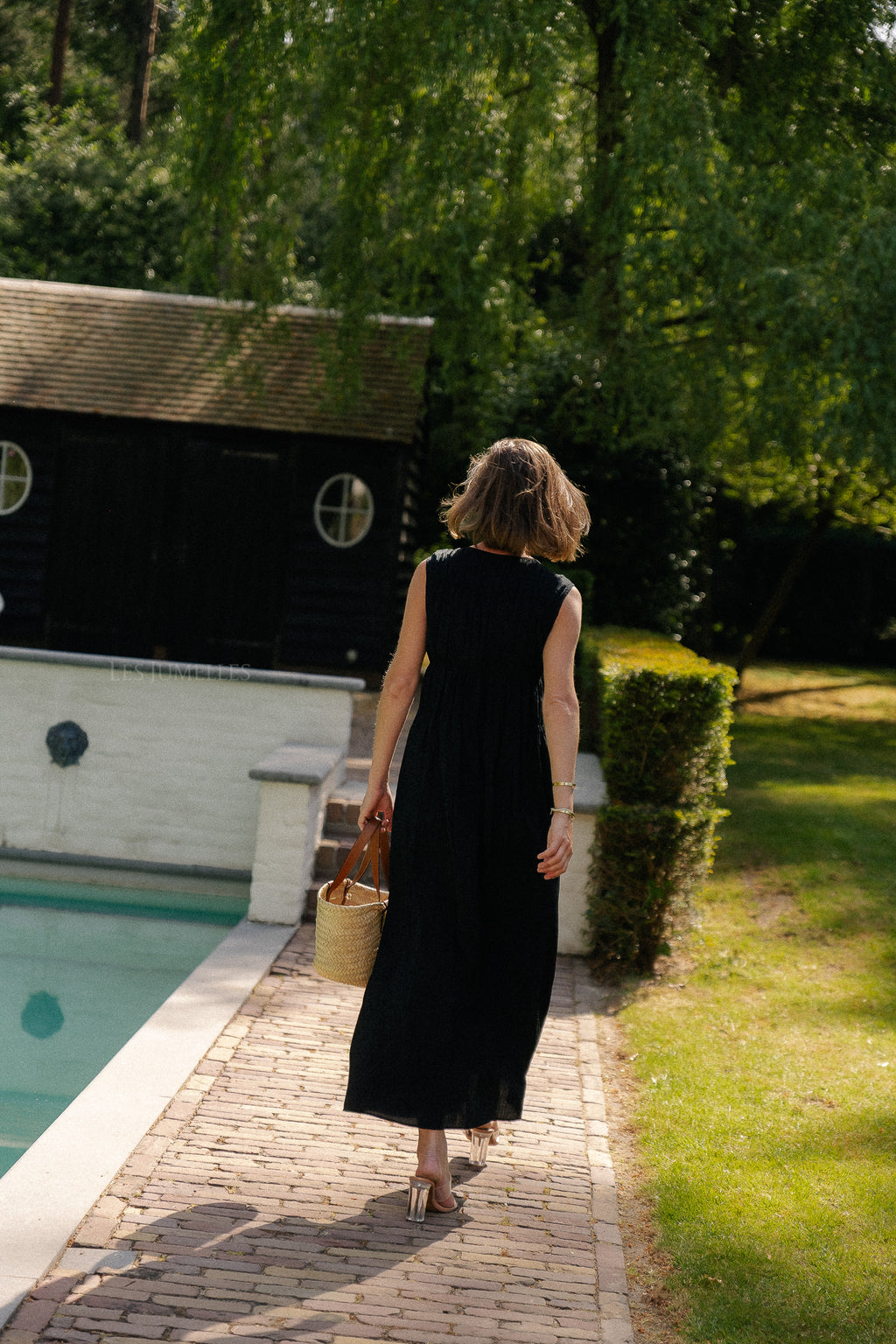 VIFoxy Maxi-Kleid mit Rundhalsausschnitt Schwarz