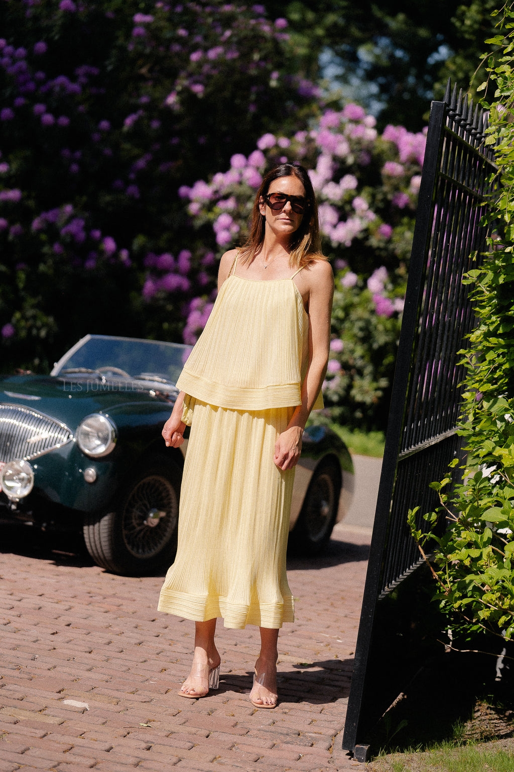 YASRiva HW midi skirt french vanilla