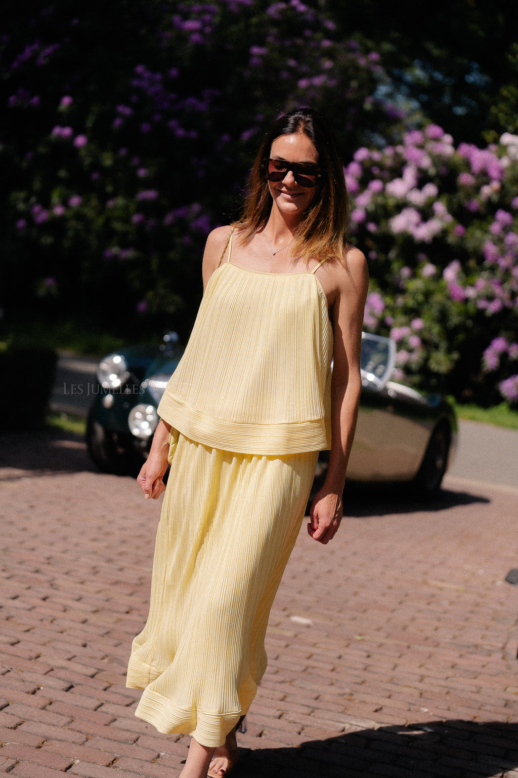 YASRiva HW midi skirt french vanilla