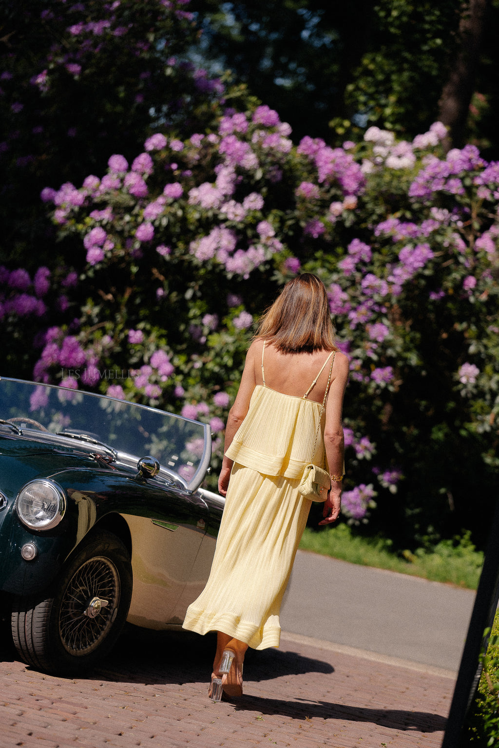 YASRiva HW midi skirt french vanilla