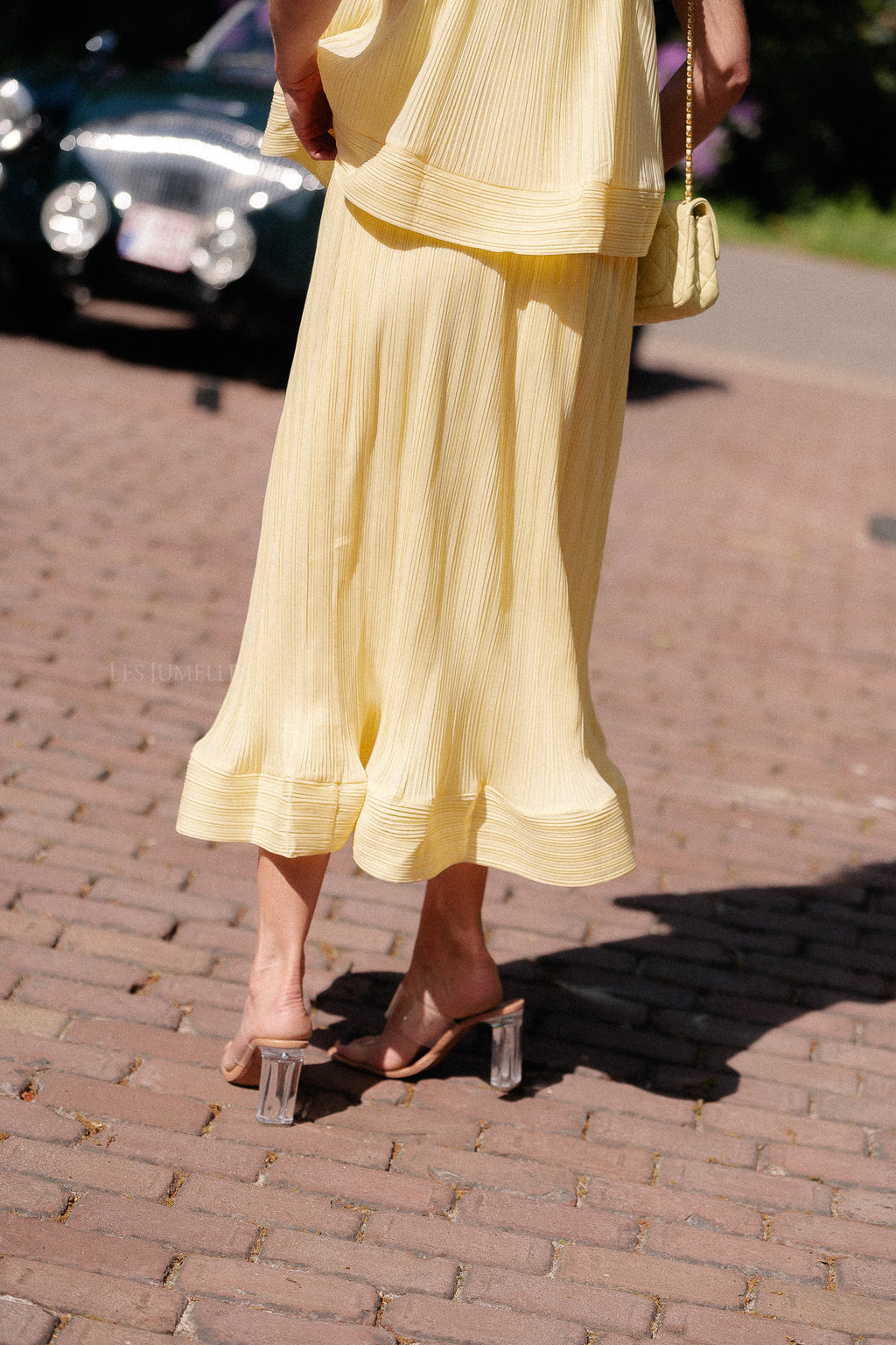 YASRiva HW midi skirt french vanilla