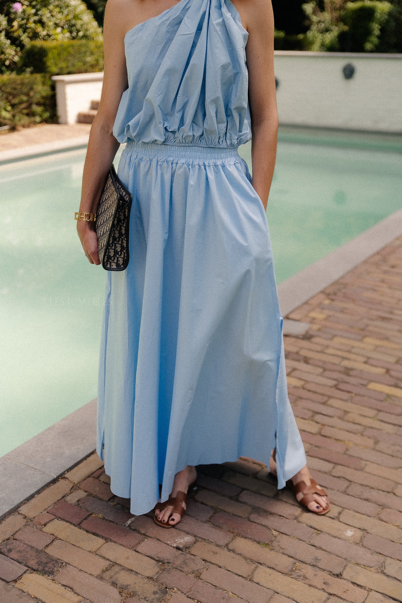 Fran long skirt baby blue