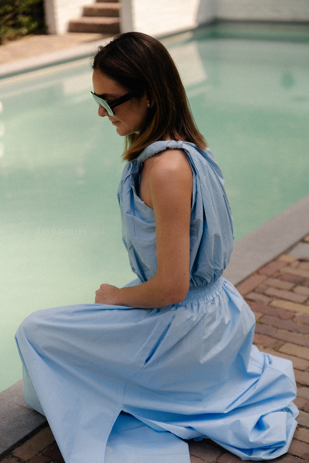 Fran long skirt baby blue