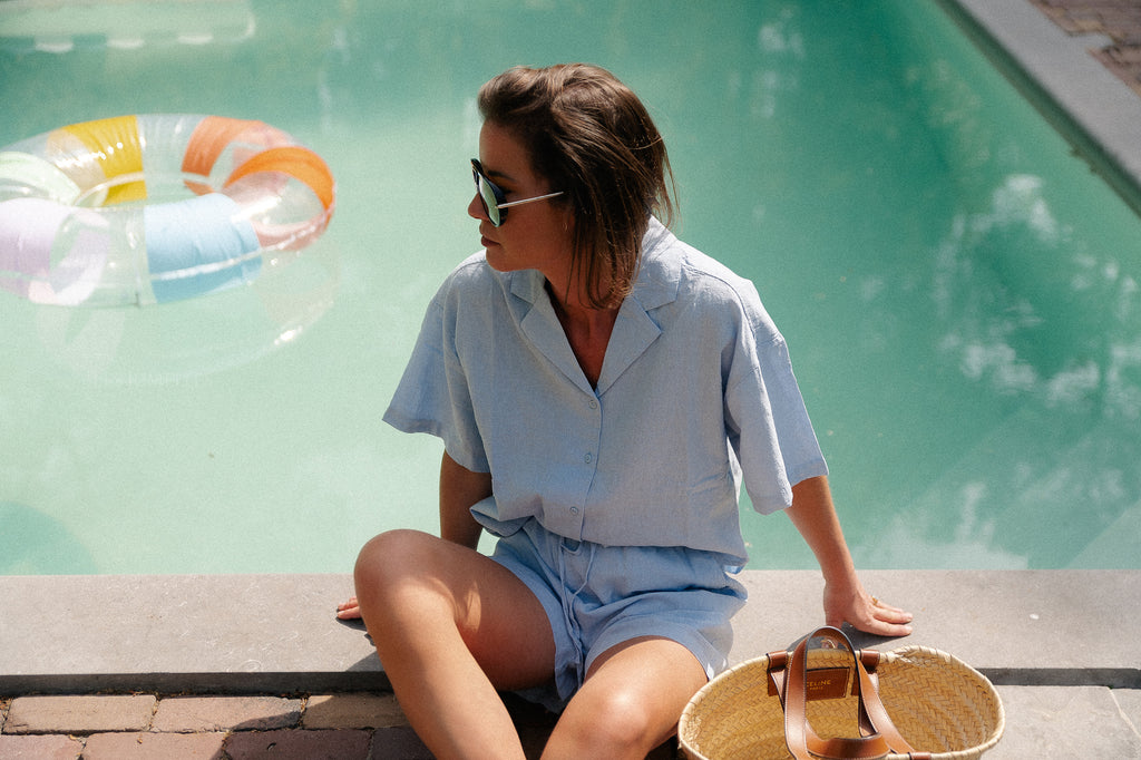SLFLuisa MW String-Shorts Kaschmirblau