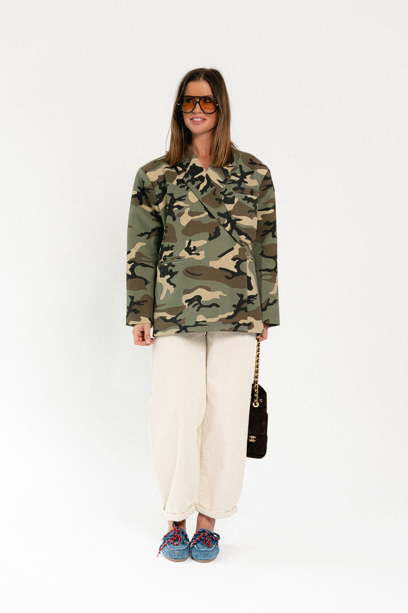 Chloe oversized blazer - camouflage print