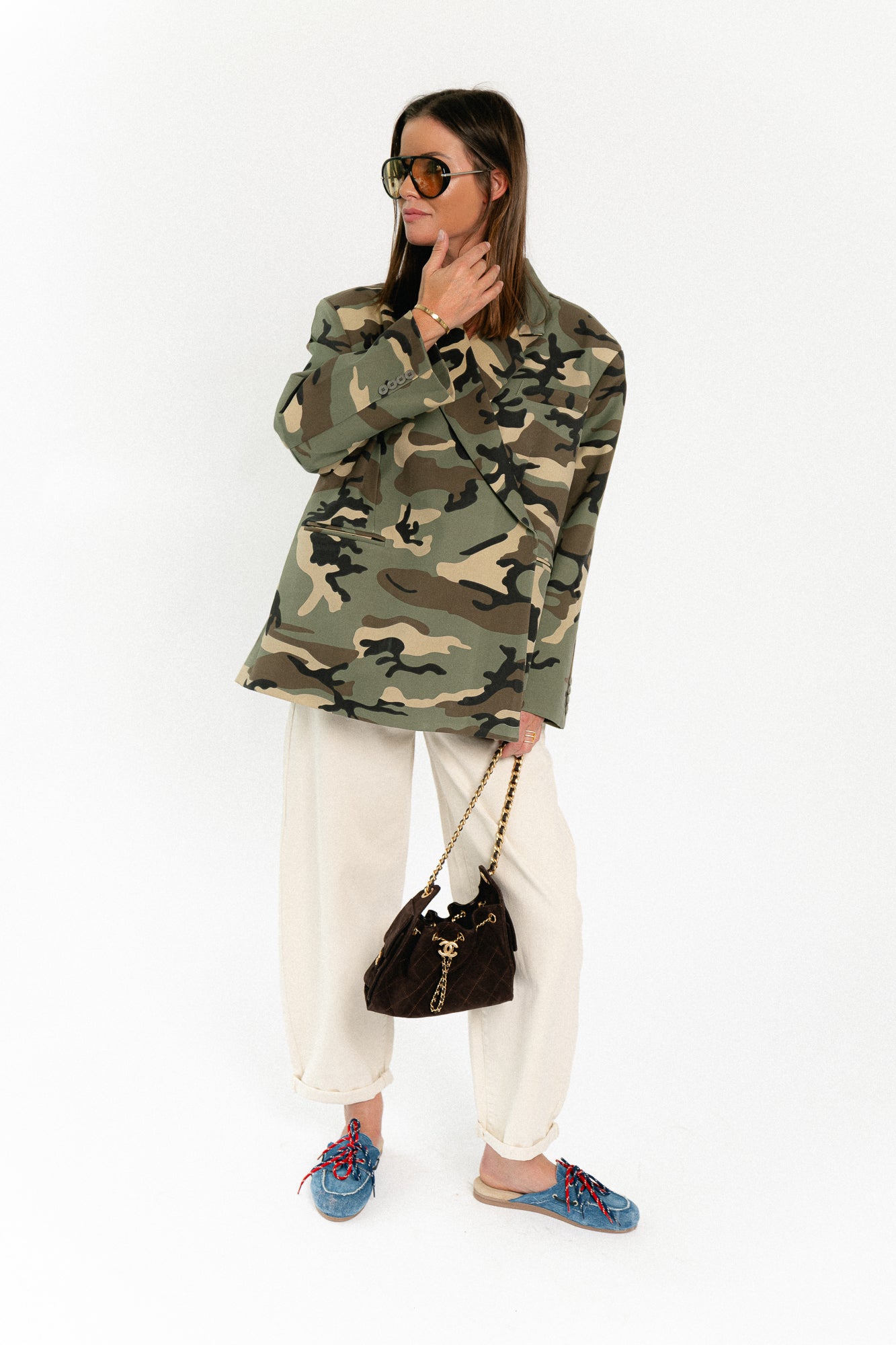 Chloe oversized blazer - camouflage print