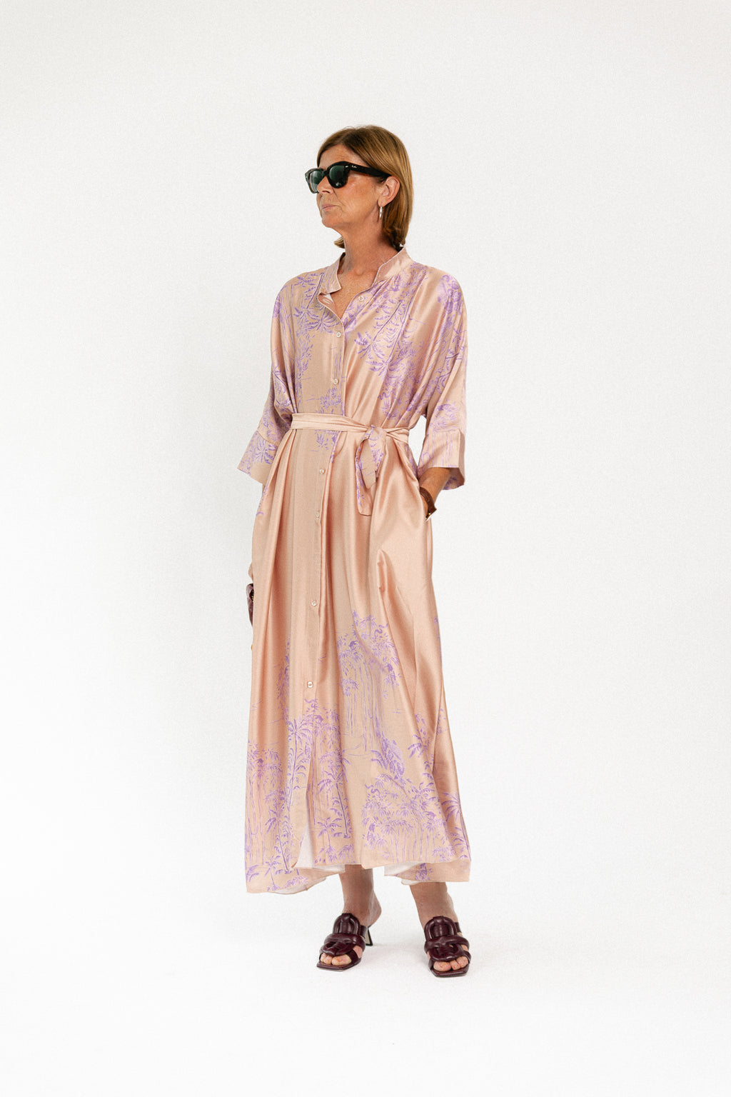 Flora maxi dress maple sugar/lilac
