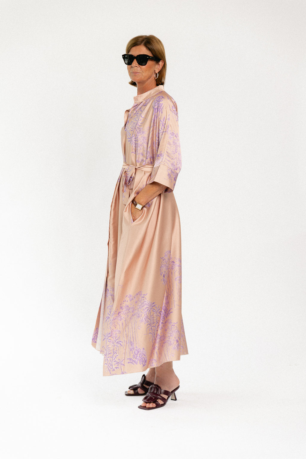 Flora maxi dress maple sugar/lilac