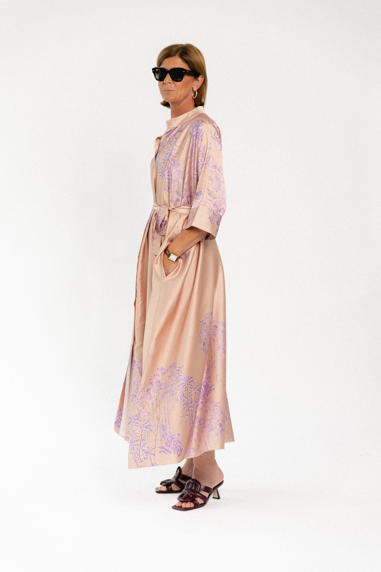 Flora maxi dress maple sugar/lilac