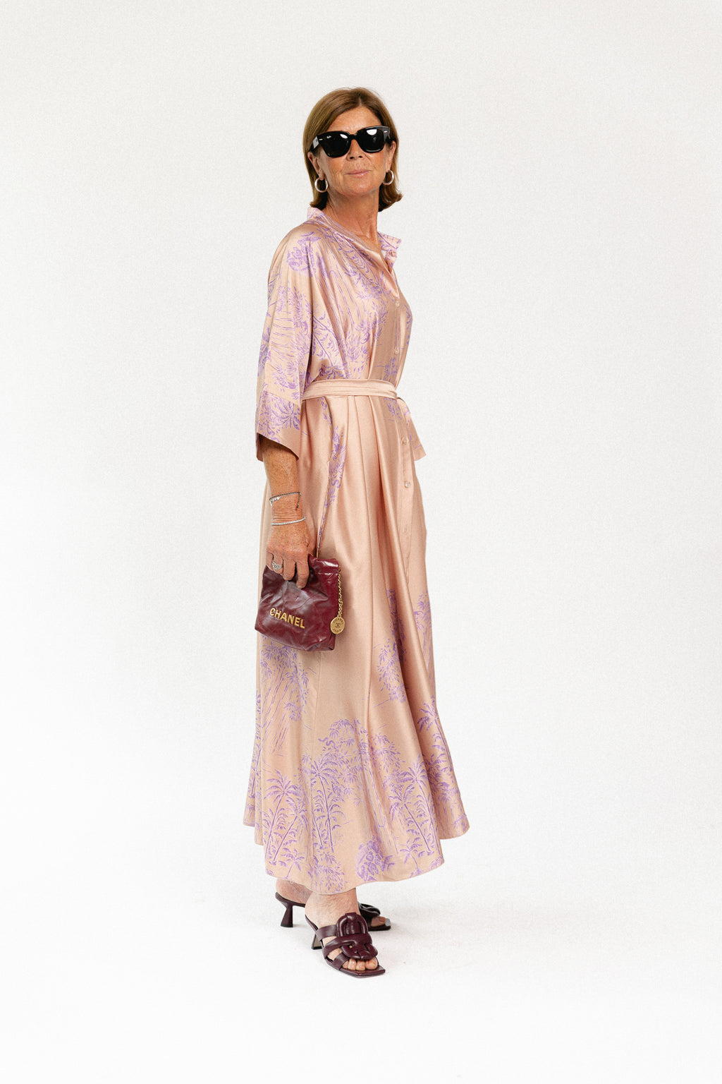Flora maxi dress maple sugar/lilac
