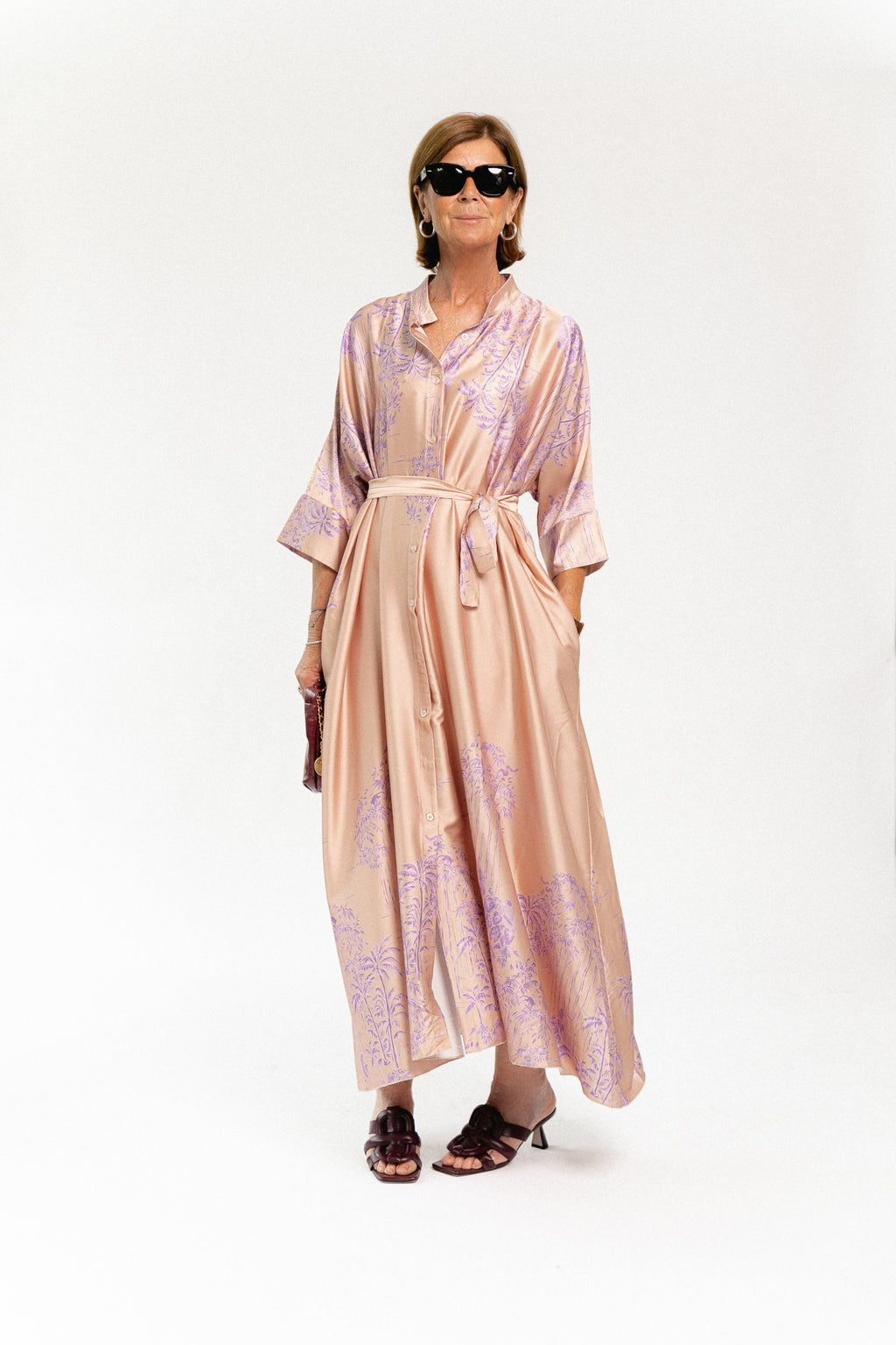 Flora maxi dress maple sugar/lilac