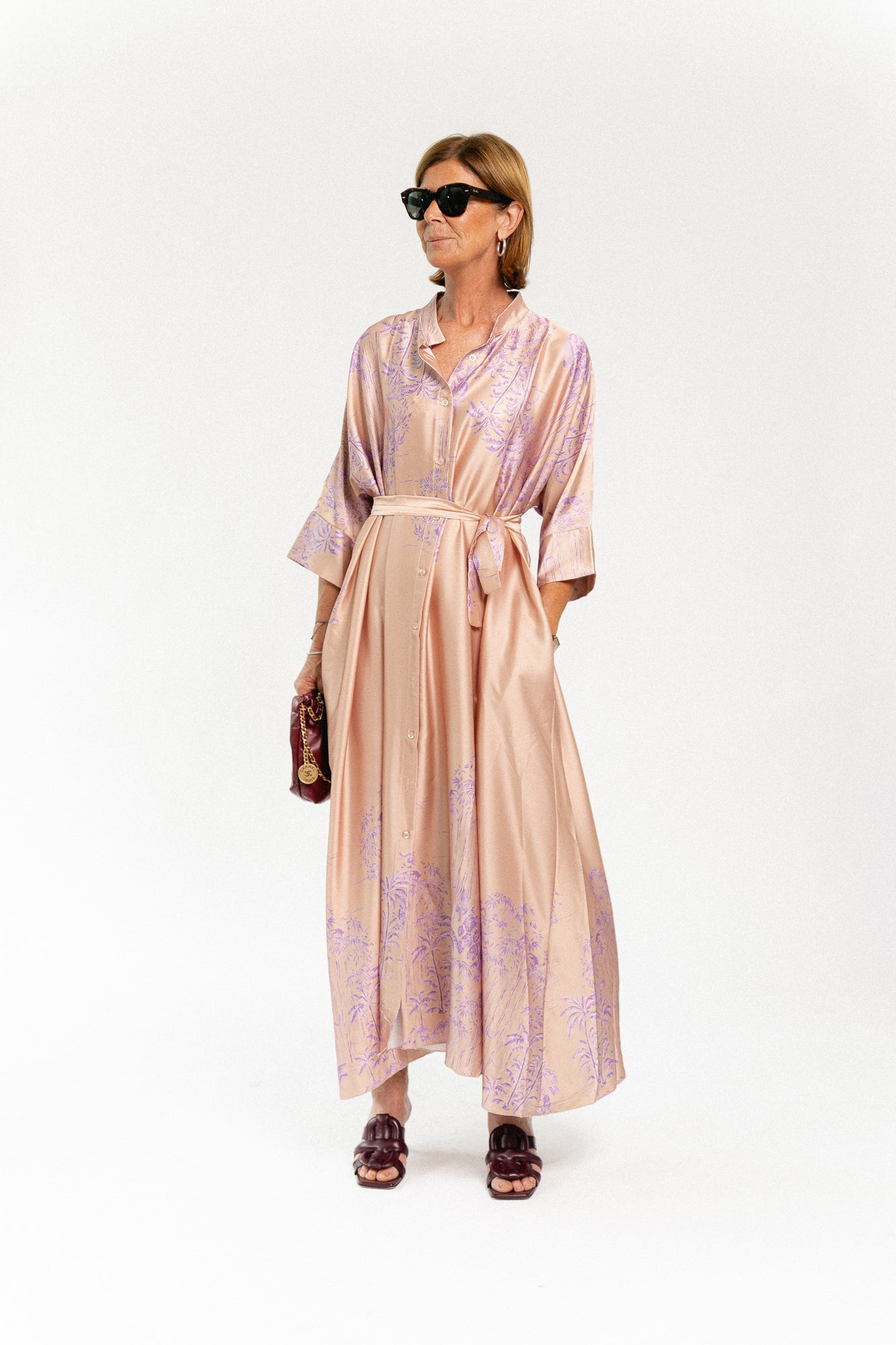 Flora maxi dress maple sugar/lilac