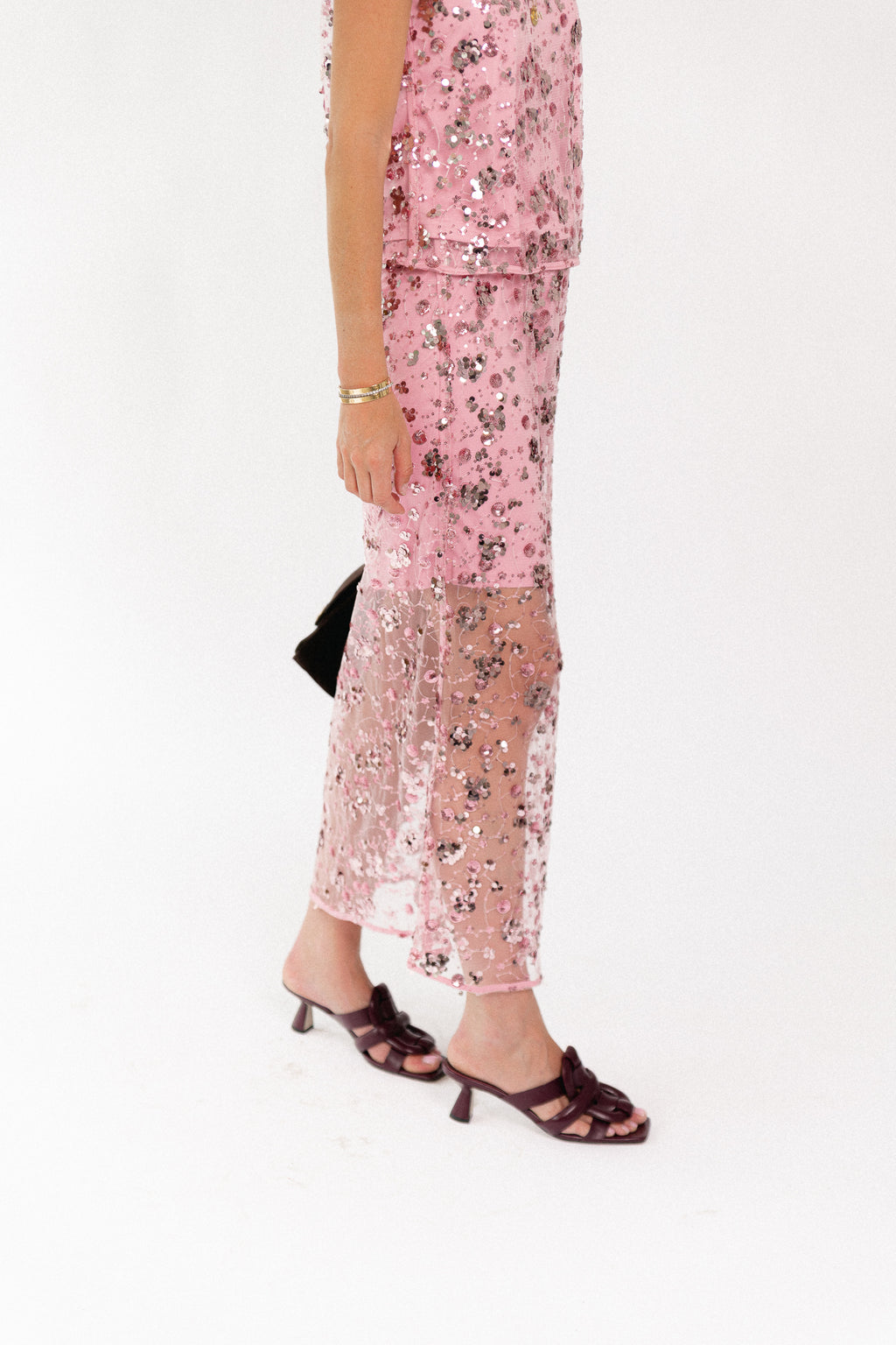 YASSequina HW long skirt orchid smoke