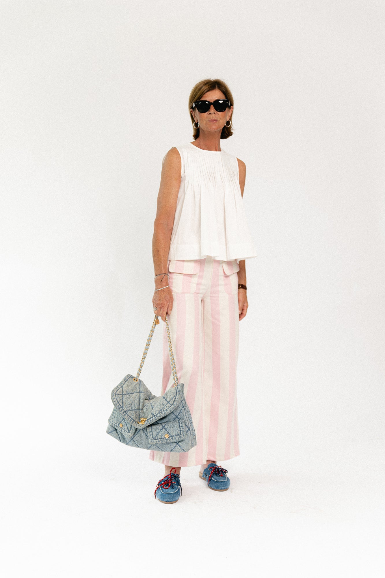 SLFSophia SL pleated top snow white