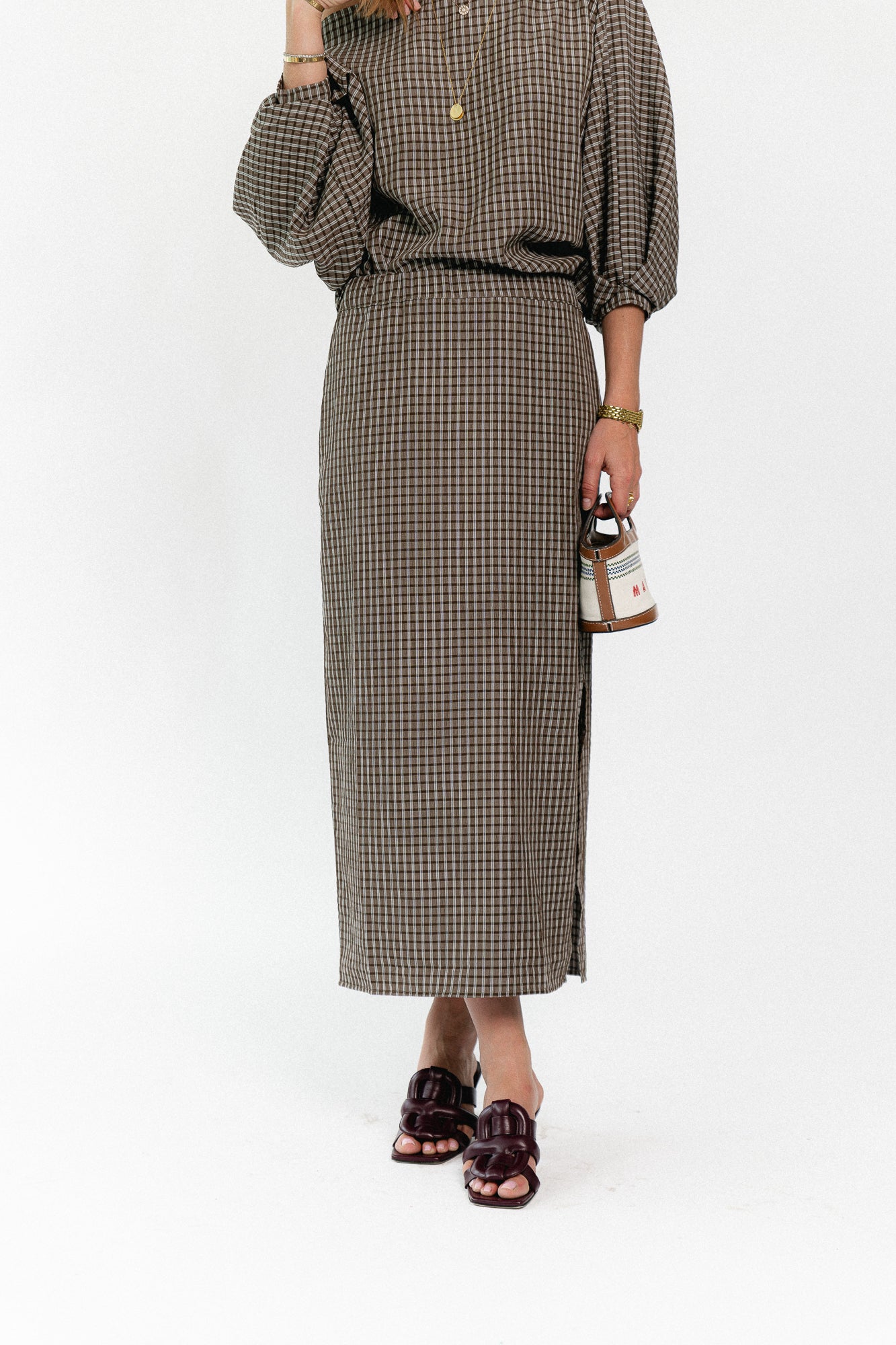 Cosette checkered skirt hot chocolate
