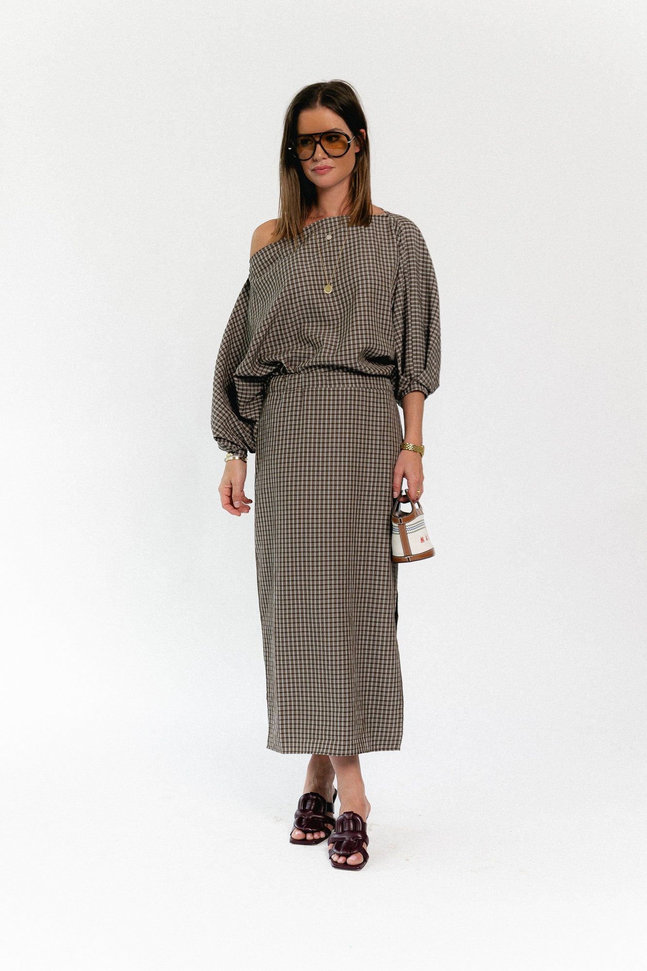 Cosette checkered skirt hot chocolate