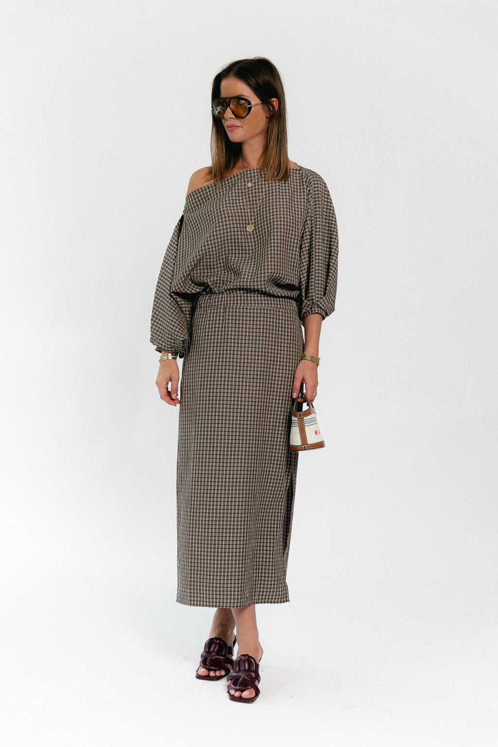 Cosette checkered skirt hot chocolate