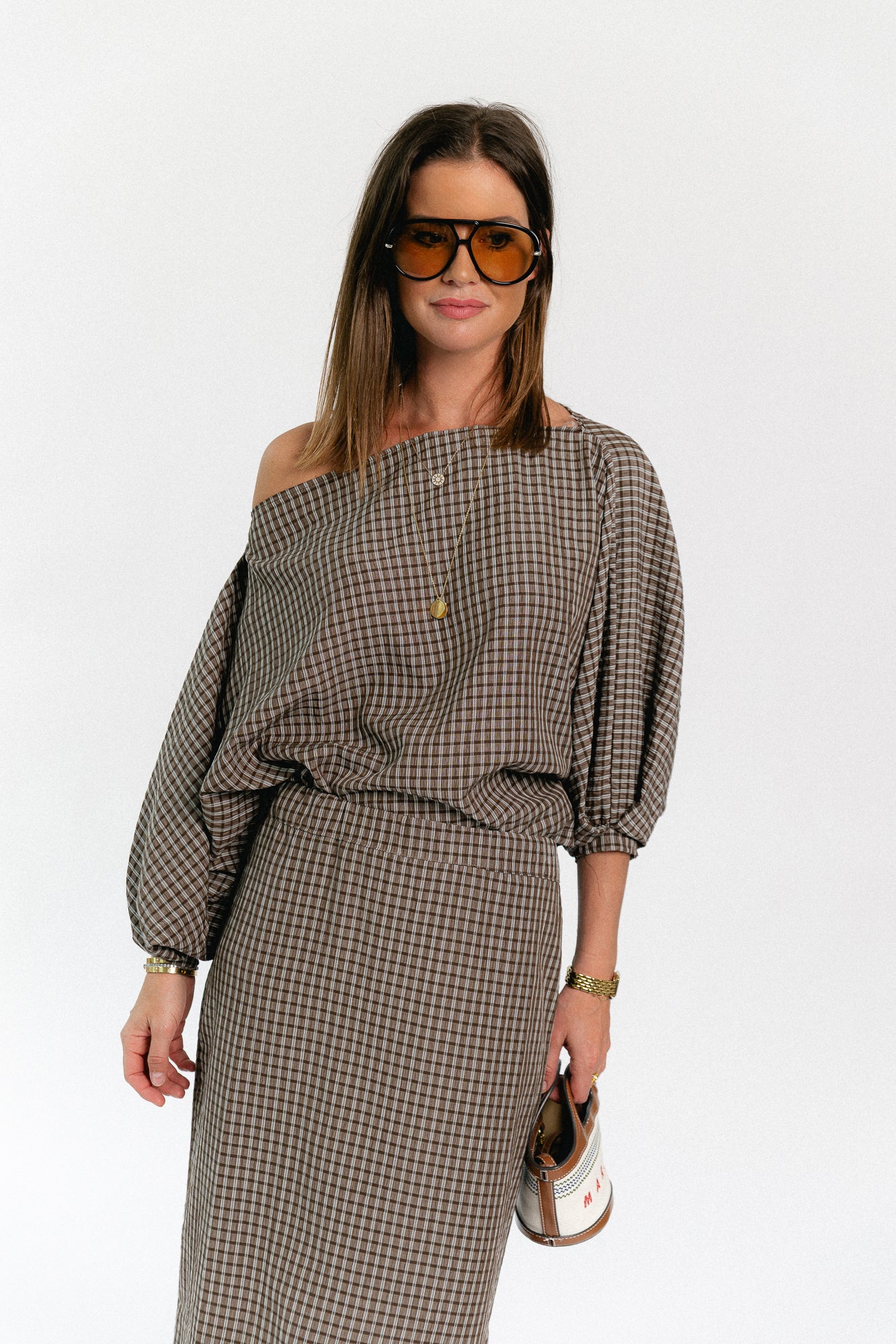 Cosette checkered skirt hot chocolate