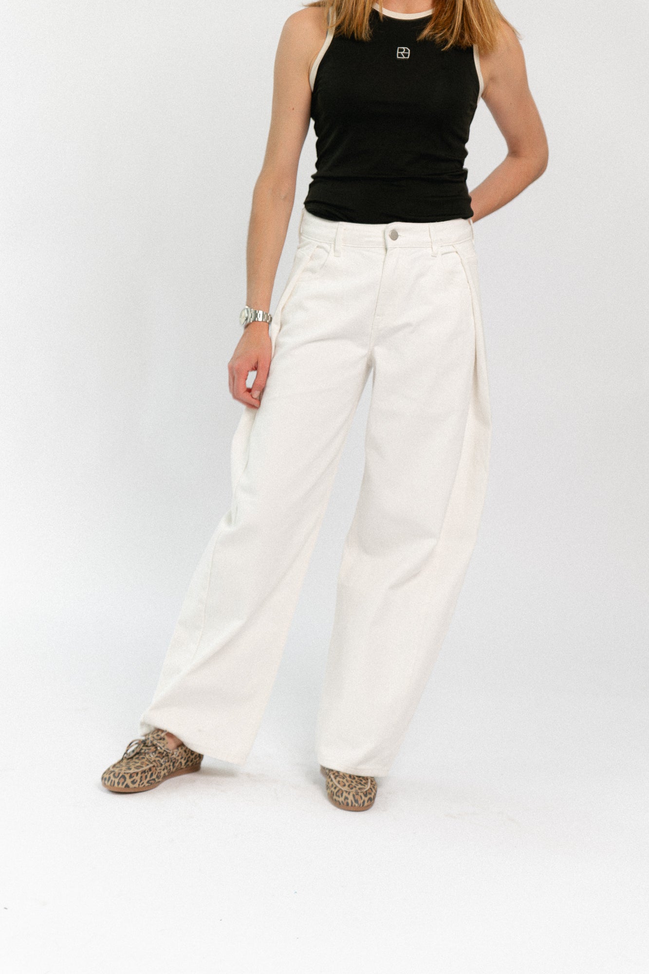 Danique baggy jeans off white