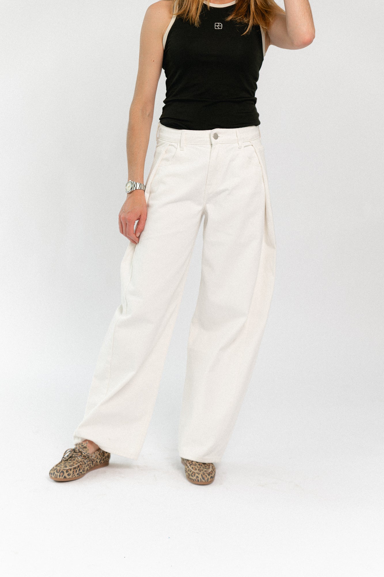 Danique baggy jeans off white