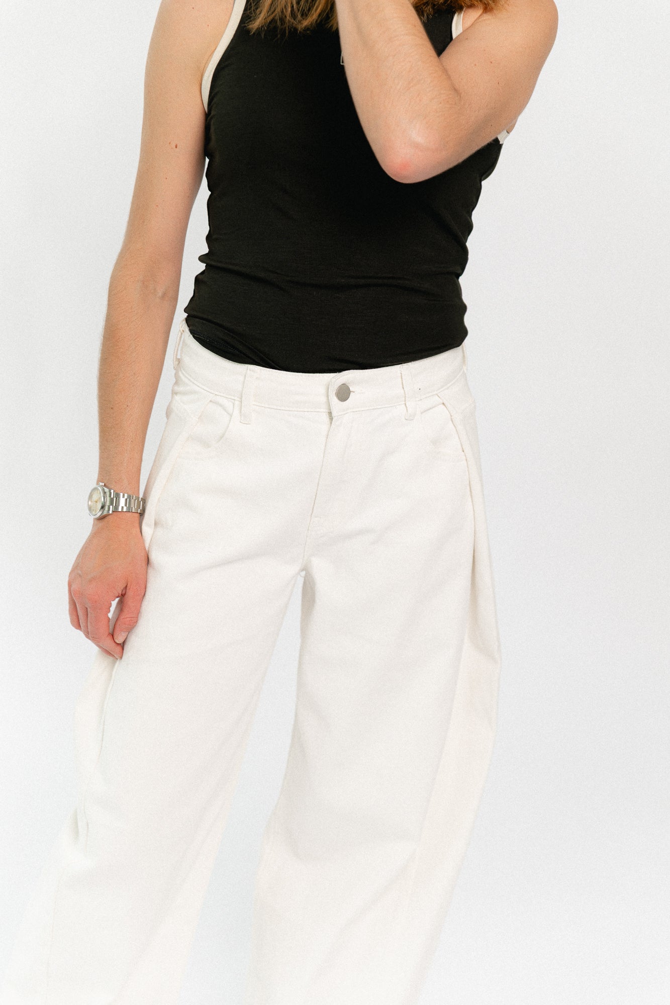 Danique baggy jeans off white