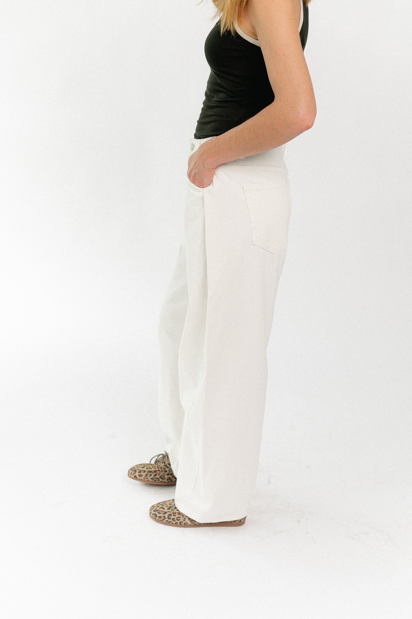 Danique baggy jeans off white