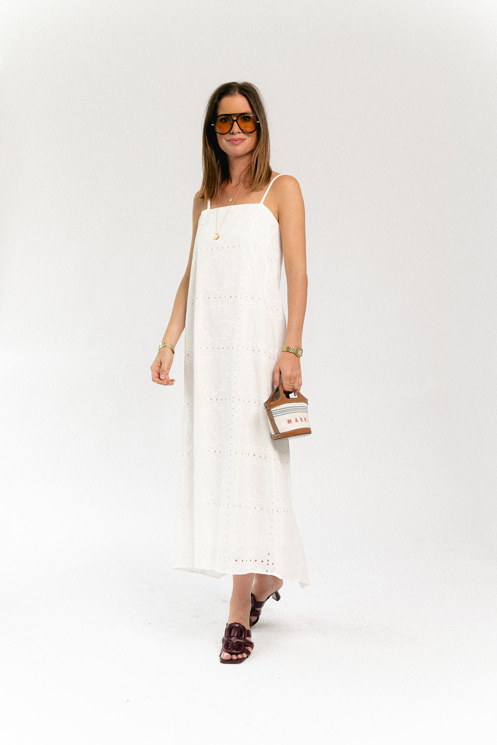 Aurelia dress optic white