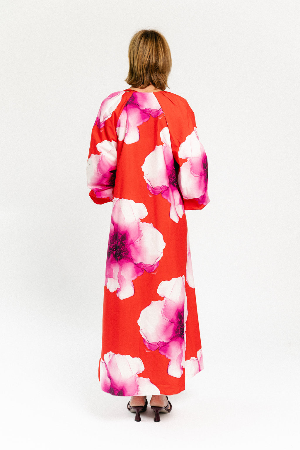 Brigitte floral maxi dress red/pink