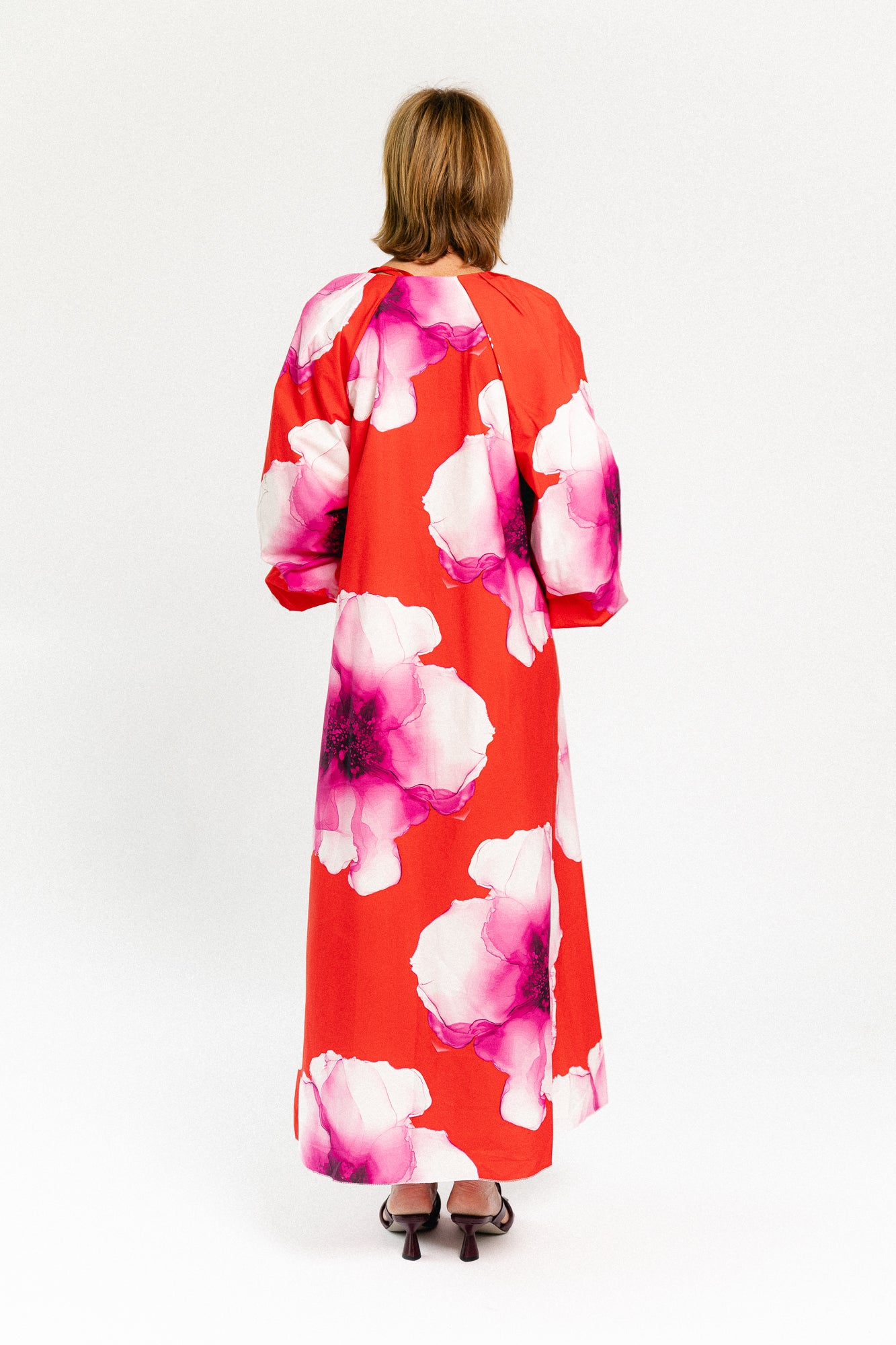 Brigitte floral maxi dress red/pink