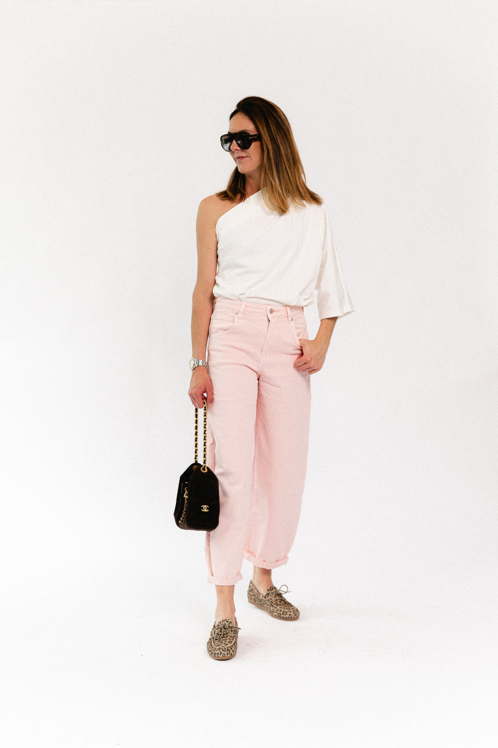 Maurelle balloon fit jeans pink