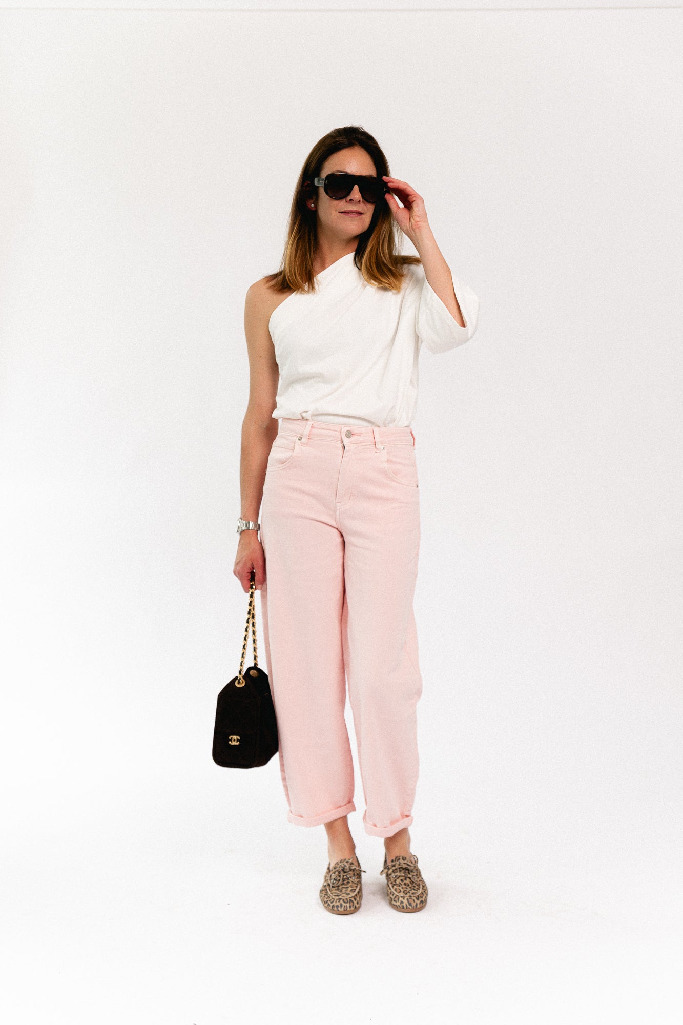 Maurelle balloon fit jeans pink