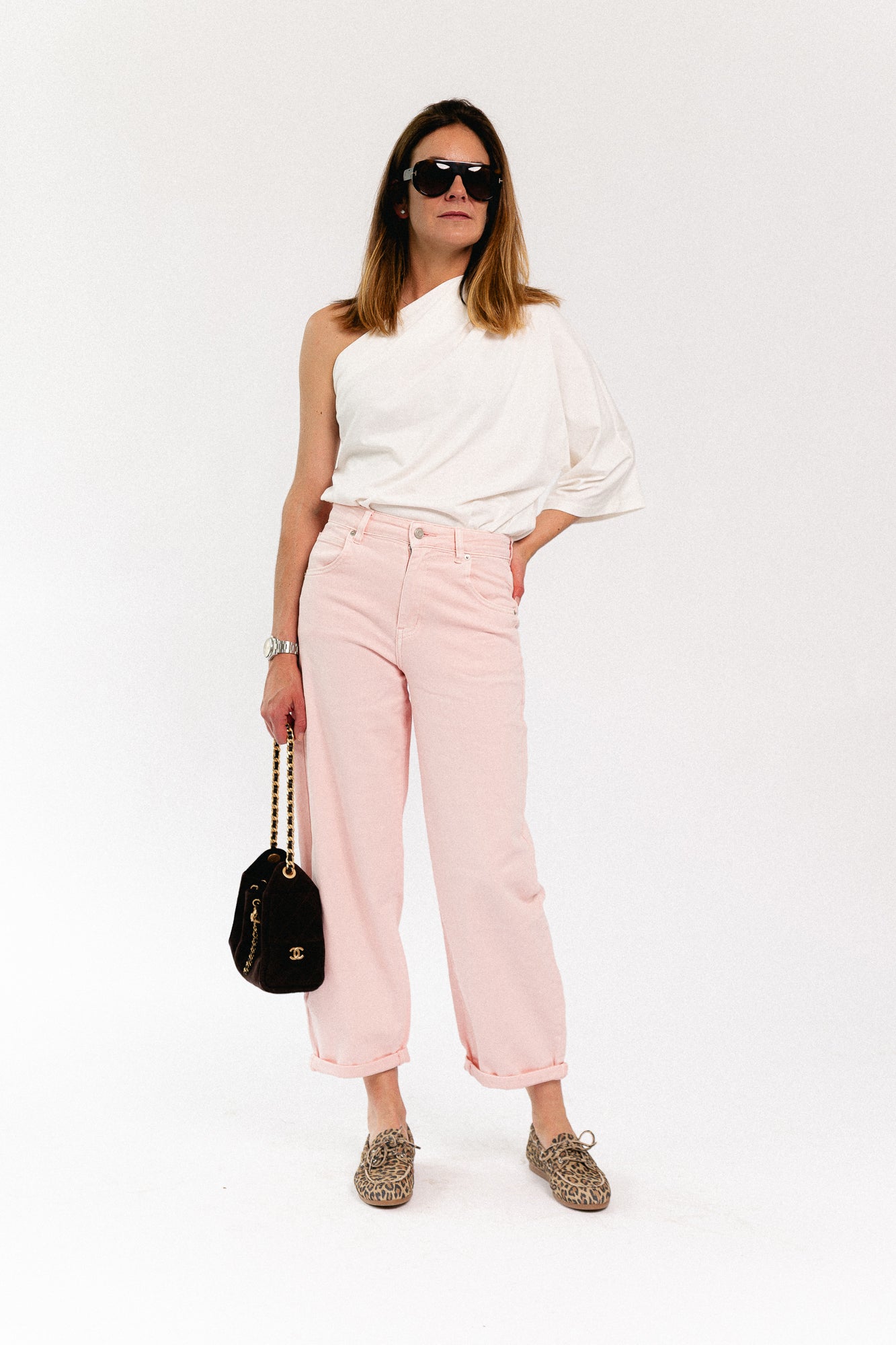 Maurelle balloon fit jeans pink