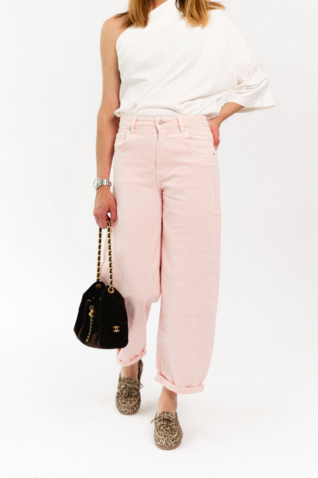 Maurelle balloon fit jeans pink