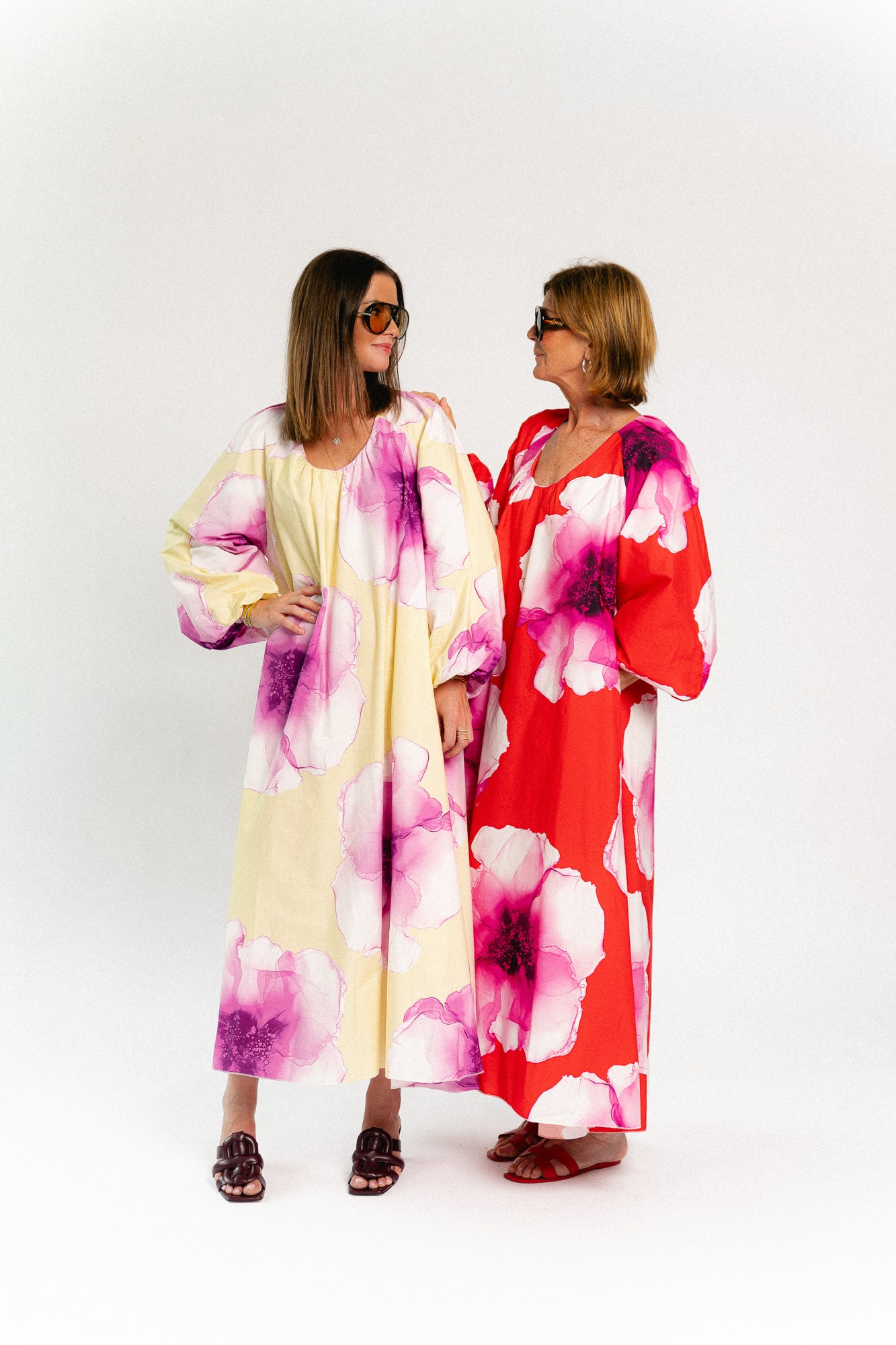 Brigitte floral maxi dress red/pink