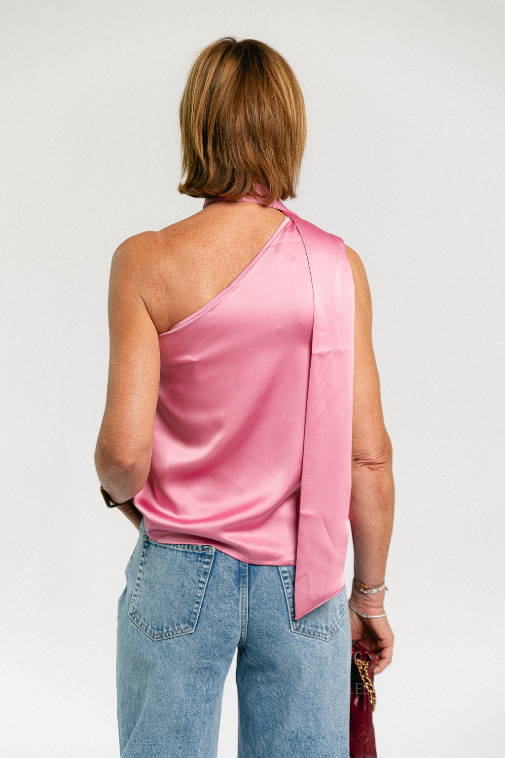 YASAnnalina one shoulder top orchid smoke