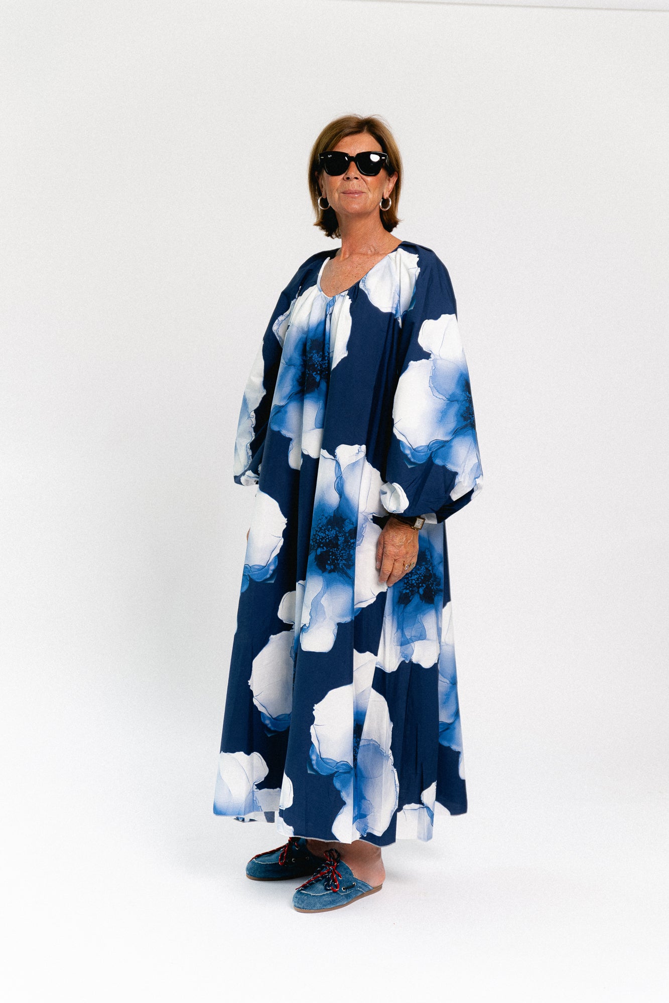 Brigitte floral maxi dress navy/blue